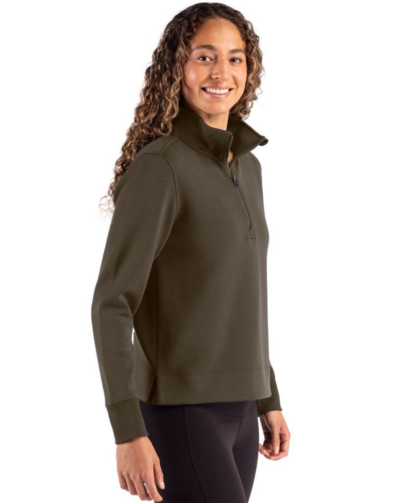 Cutter & Buck Roam Epic Versatility Recycled Womens Quarter Zip Pullover
