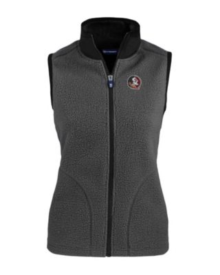 Cutter & Buck Women's NCAA Florida State Seminoles Cascade Eco Sherpa Fleece Vest -  0197947068931