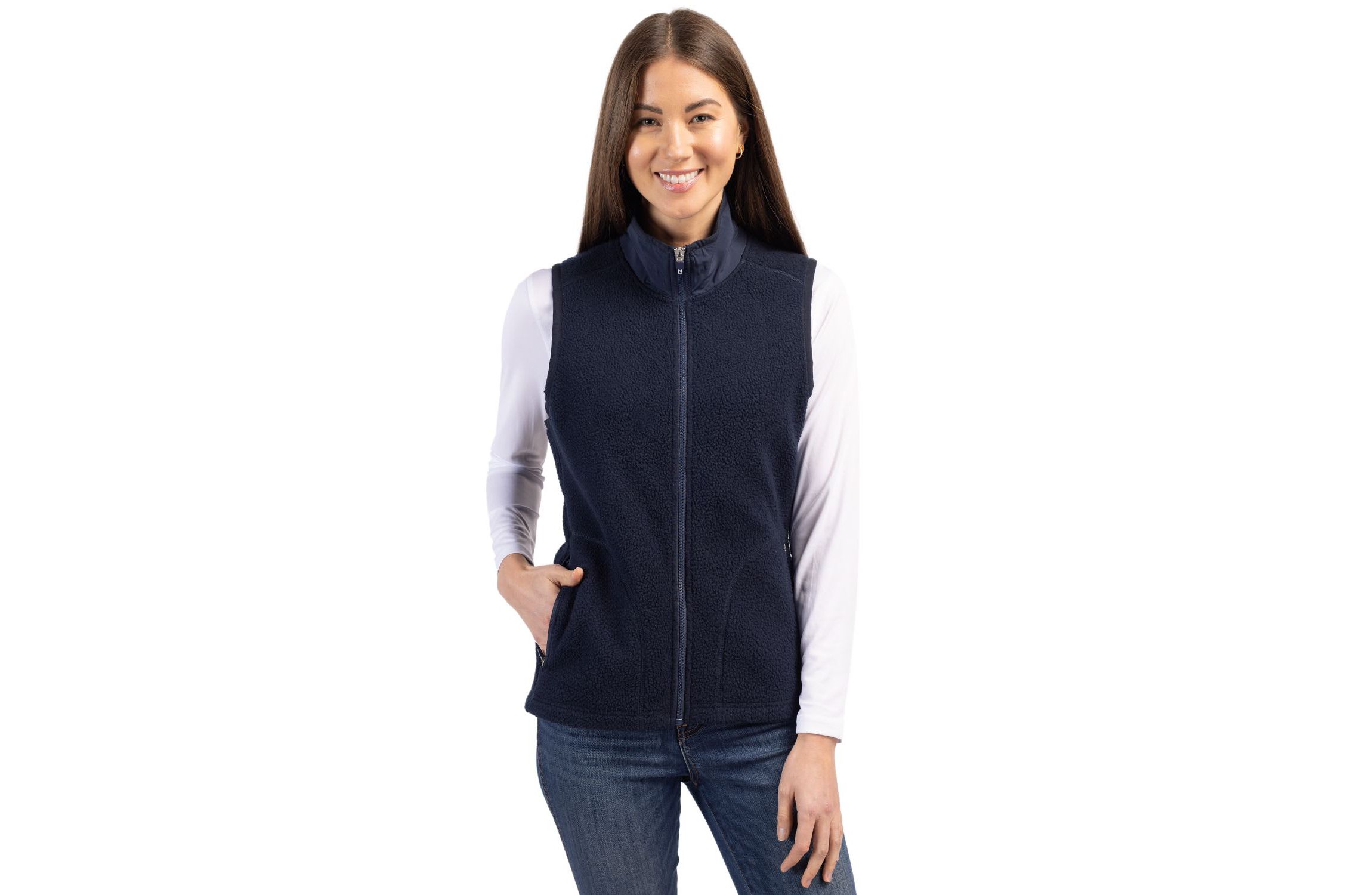 Cutter & Buck Cascade Eco Sherpa Fleece Womens Vest