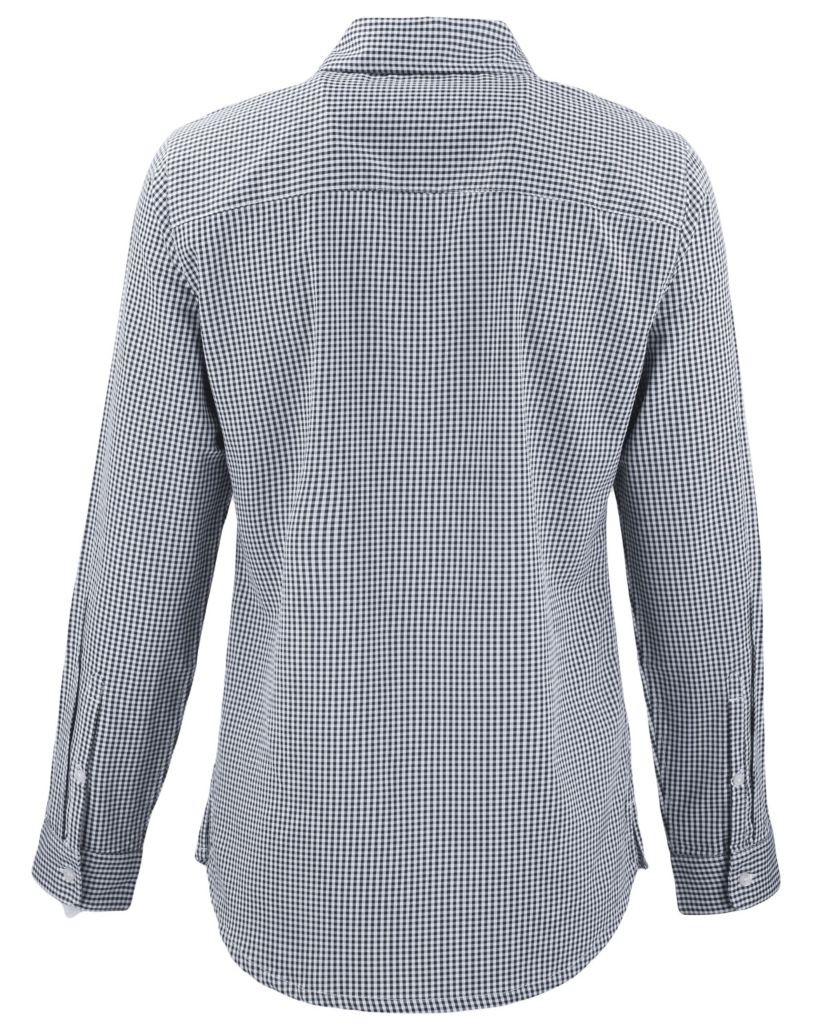 Cutter & Buck Skyline Epic Confidence Recycled Gingham Womens Long Sleeve Dress Shirt