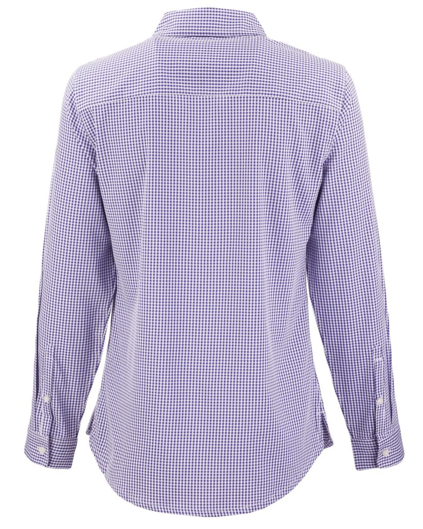 Cutter & Buck Skyline Epic Confidence Recycled Gingham Womens Long Sleeve Dress Shirt