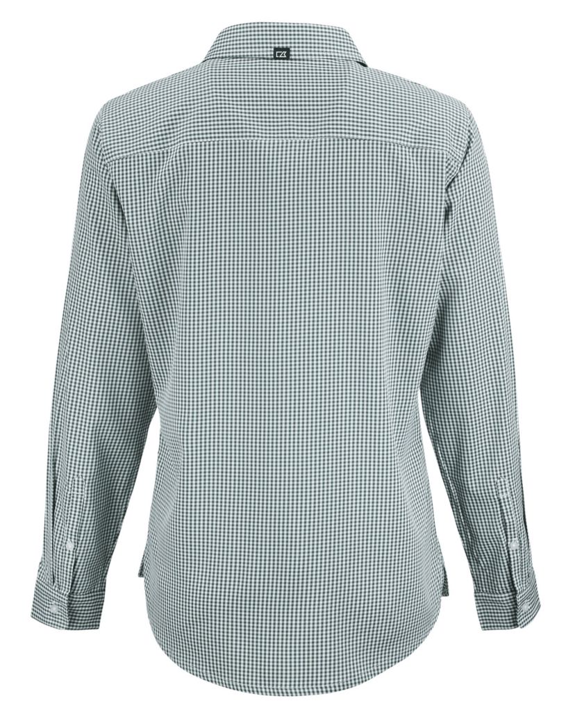 Cutter & Buck Skyline Epic Confidence Recycled Gingham Womens Long Sleeve Dress Shirt