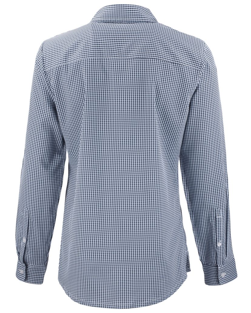 Cutter & Buck Skyline Epic Confidence Recycled Gingham Womens Long Sleeve Dress Shirt