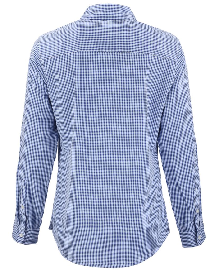 Cutter & Buck Skyline Epic Confidence Recycled Gingham Womens Long Sleeve Dress Shirt