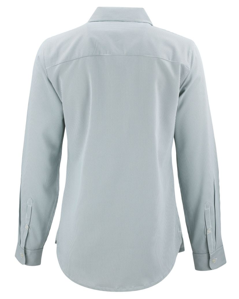 Cutter & Buck Skyline Epic Confidence Recycled Pinstripe Womens Long Sleeve Dress Shirt