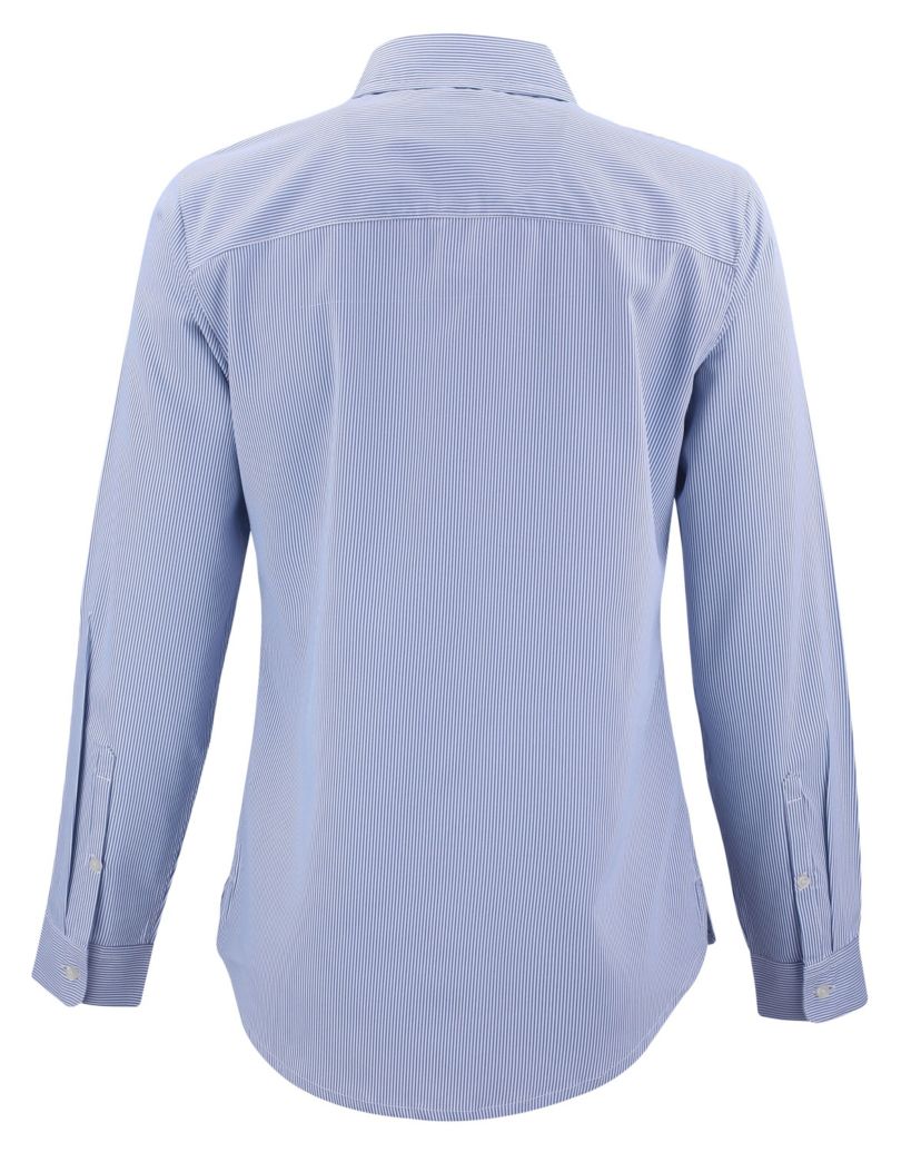 Cutter & Buck Skyline Epic Confidence Recycled Pinstripe Womens Long Sleeve Dress Shirt