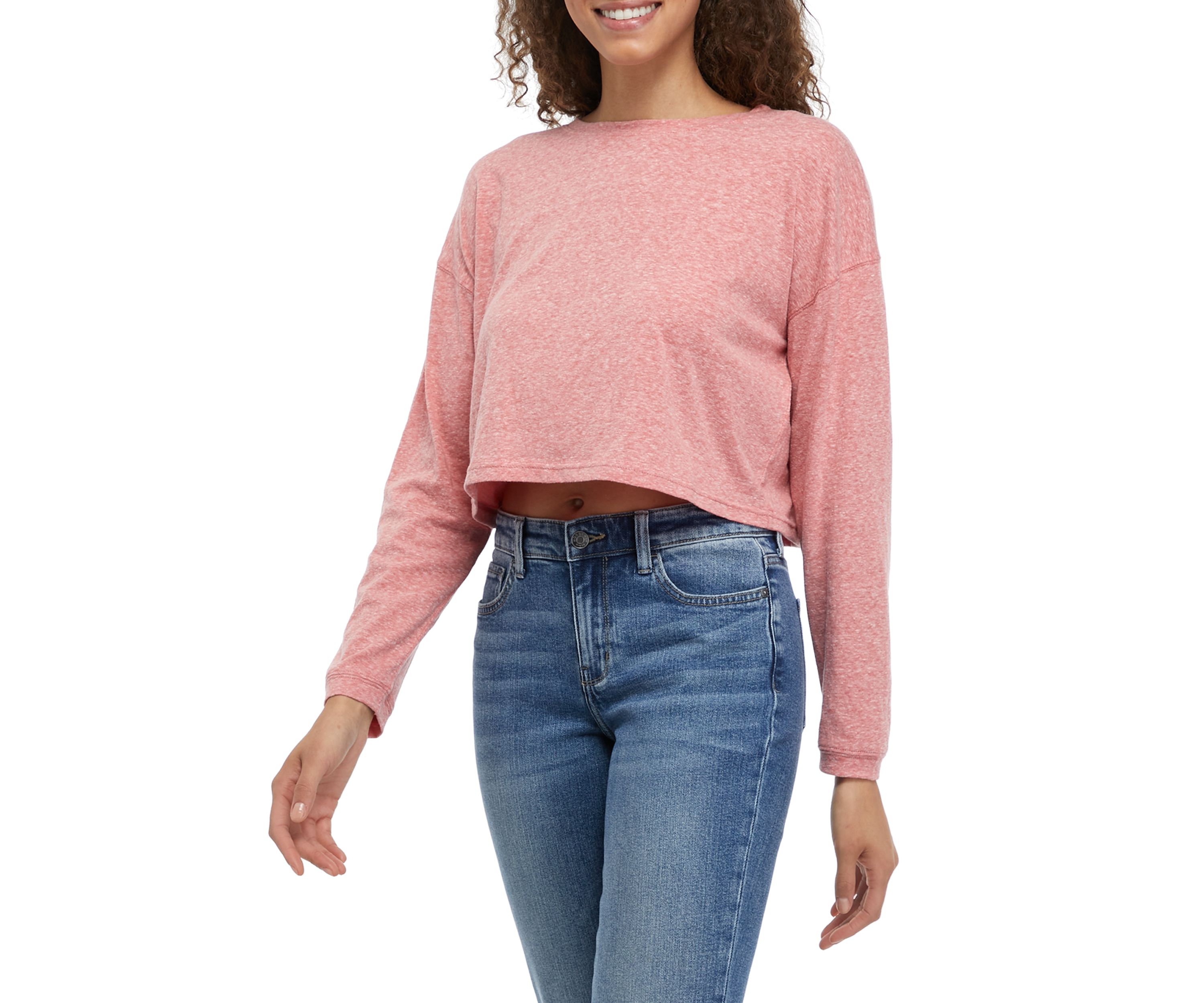 Juniors Long Sleeve Burnout T-Shirt