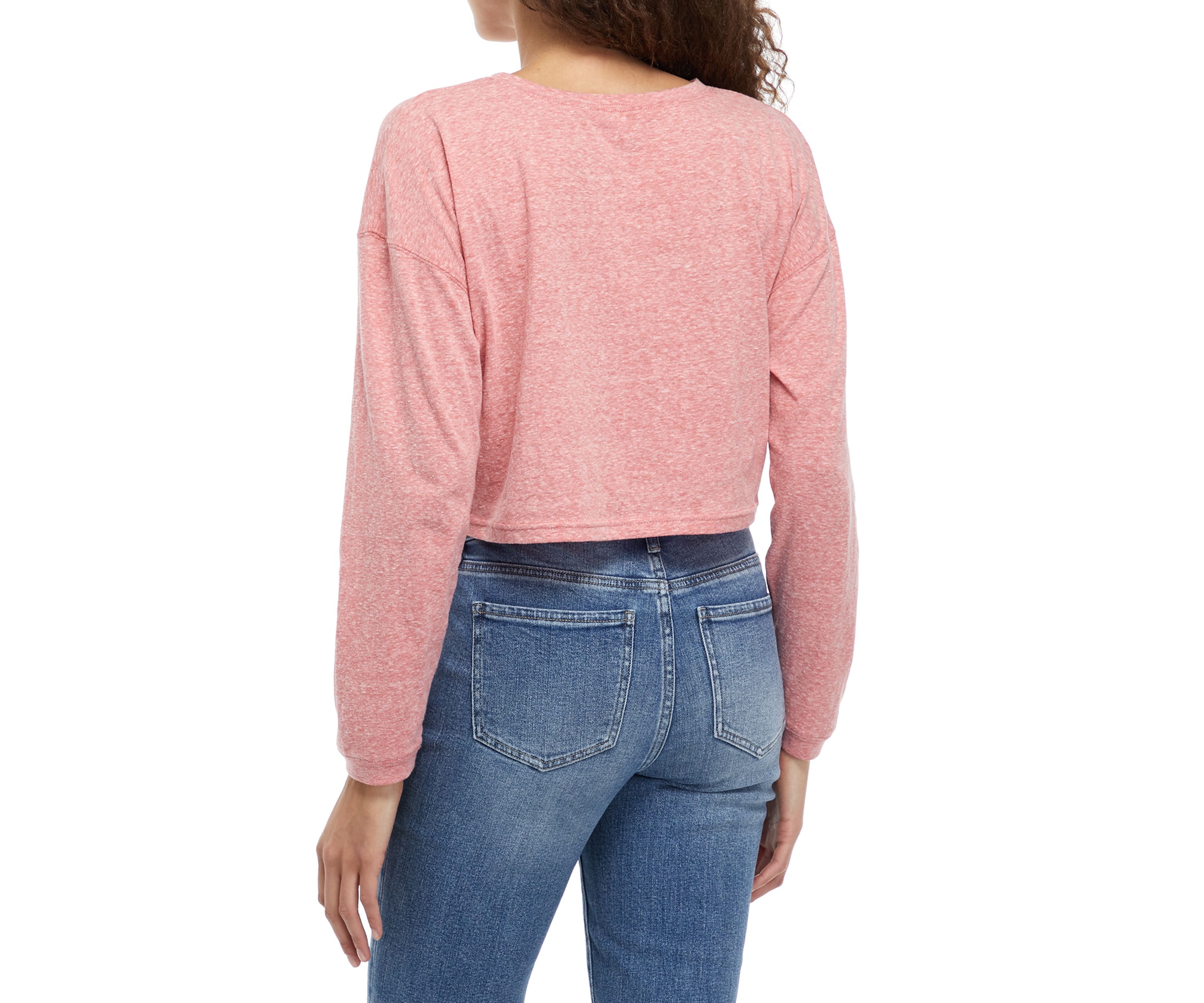 Juniors Long Sleeve Burnout T-Shirt