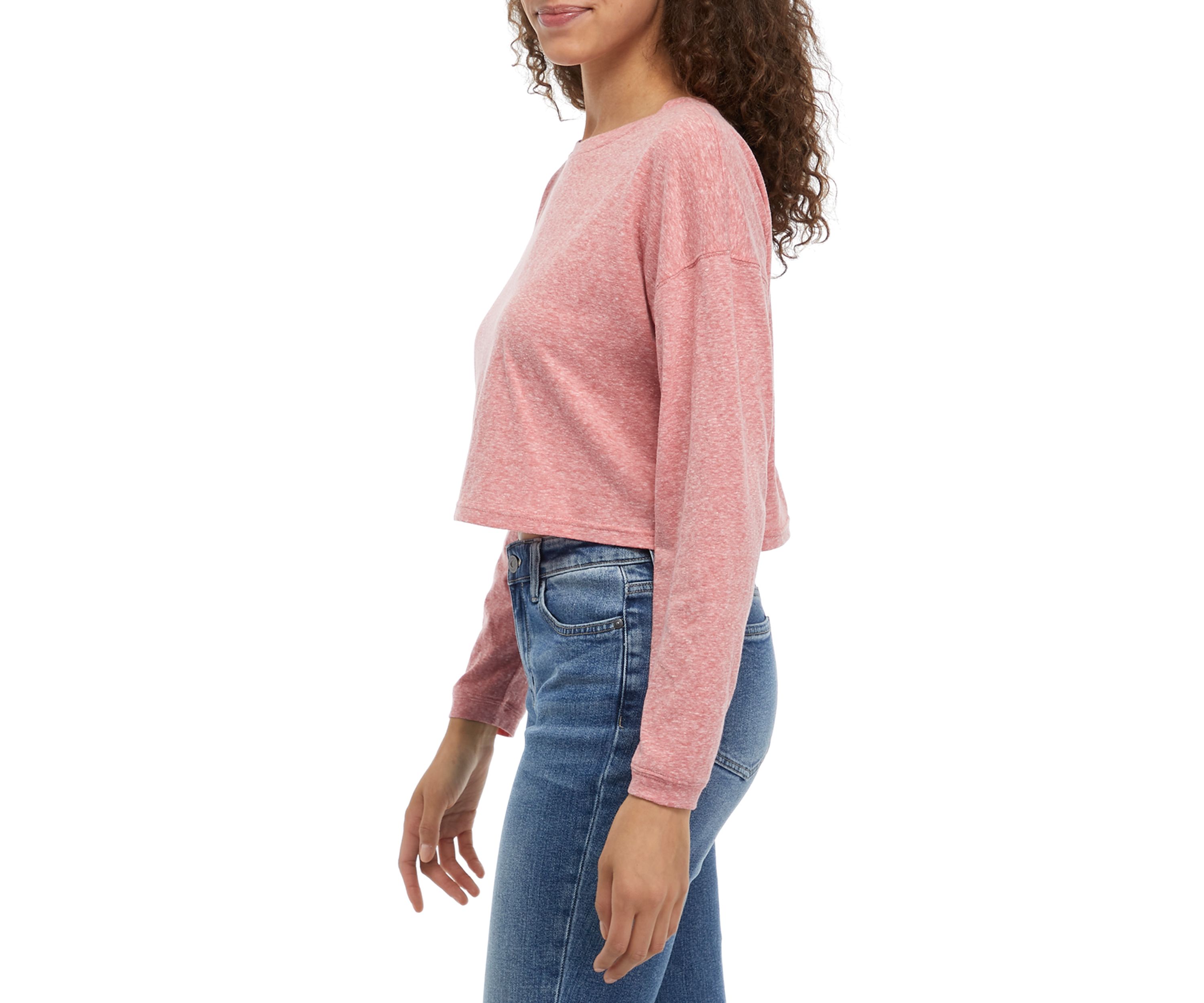 Juniors Long Sleeve Burnout T-Shirt