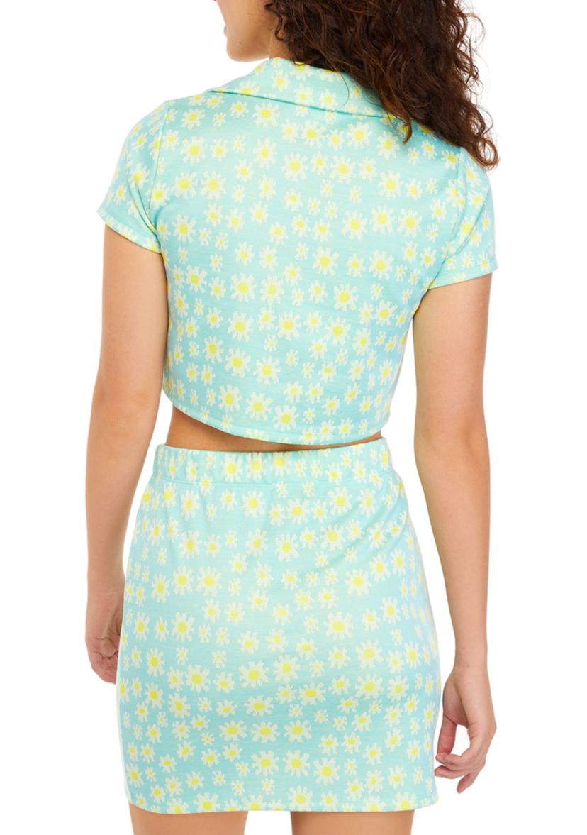 Juniors Collared Ponte Top