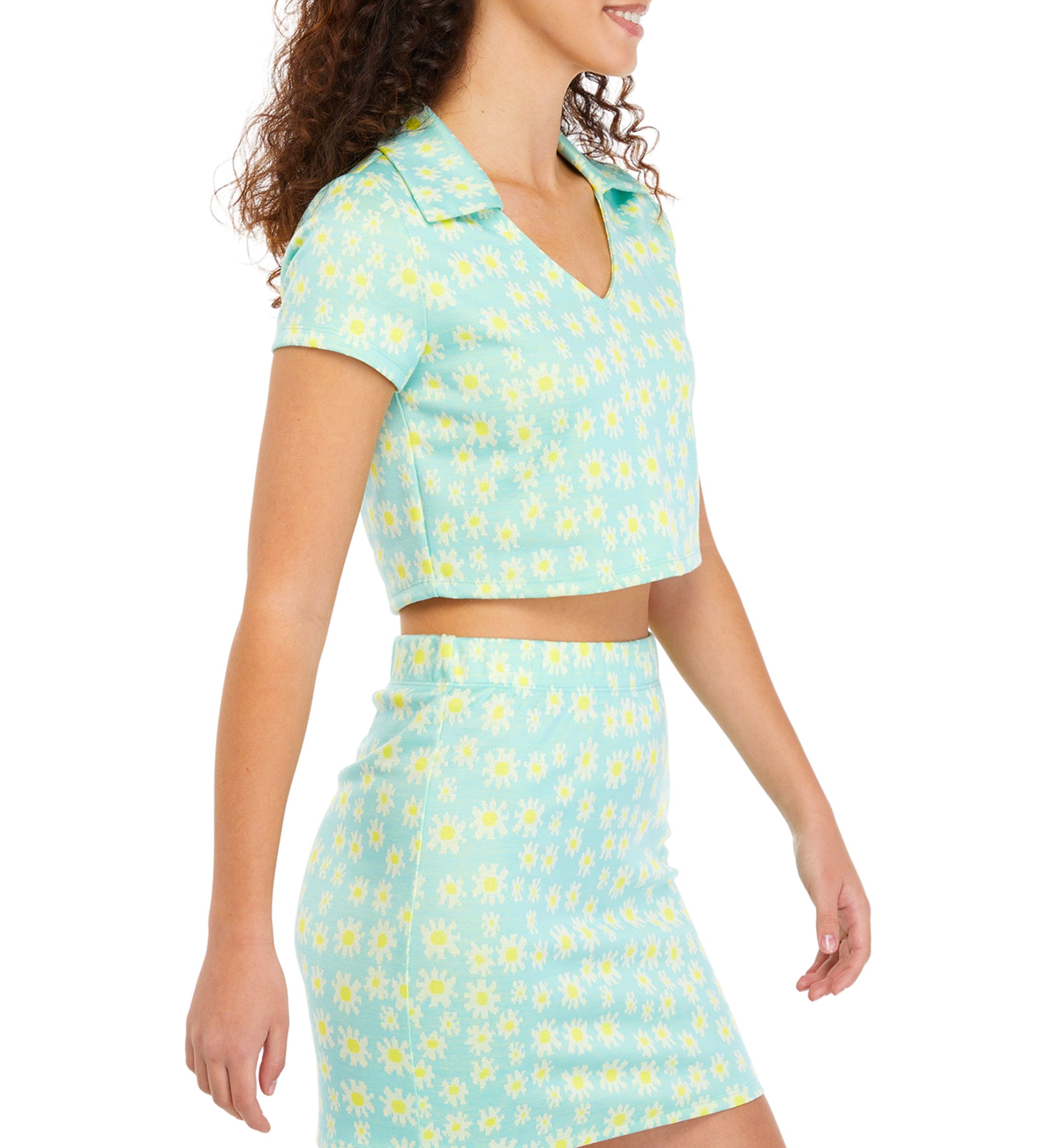 Juniors Collared Ponte Top