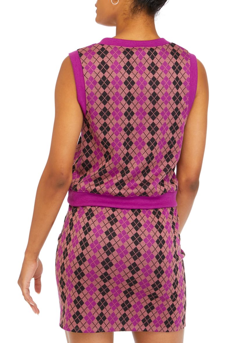 Juniors Sleeveless Ponte Vest