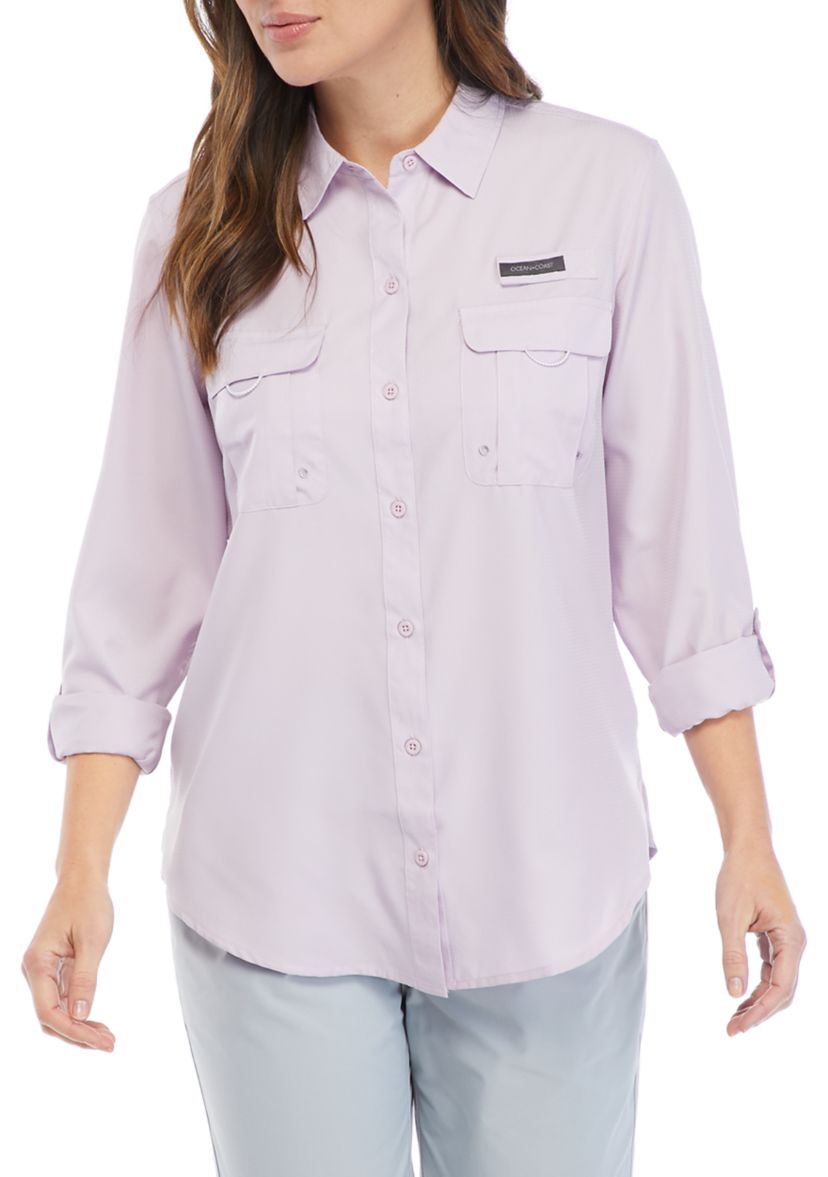 Womens Convertible Long Sleeve Fishing Shirt