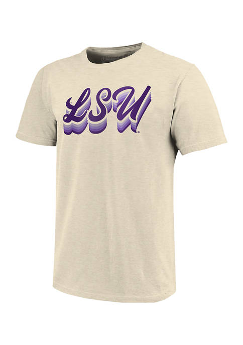 Image One NCAA LSU Tigers Tri-Color Script T-Shirt