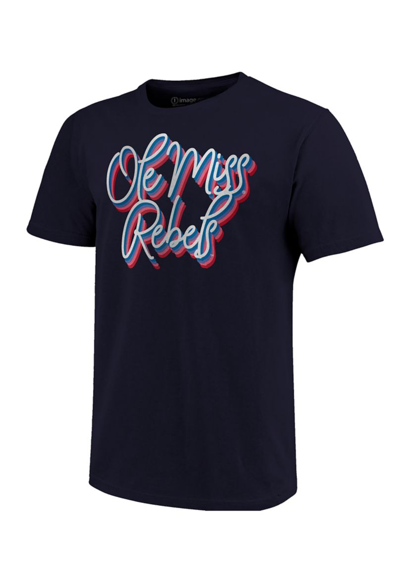 NCAA Ole Miss Rebels Rainbow Girl Script T-Shirt