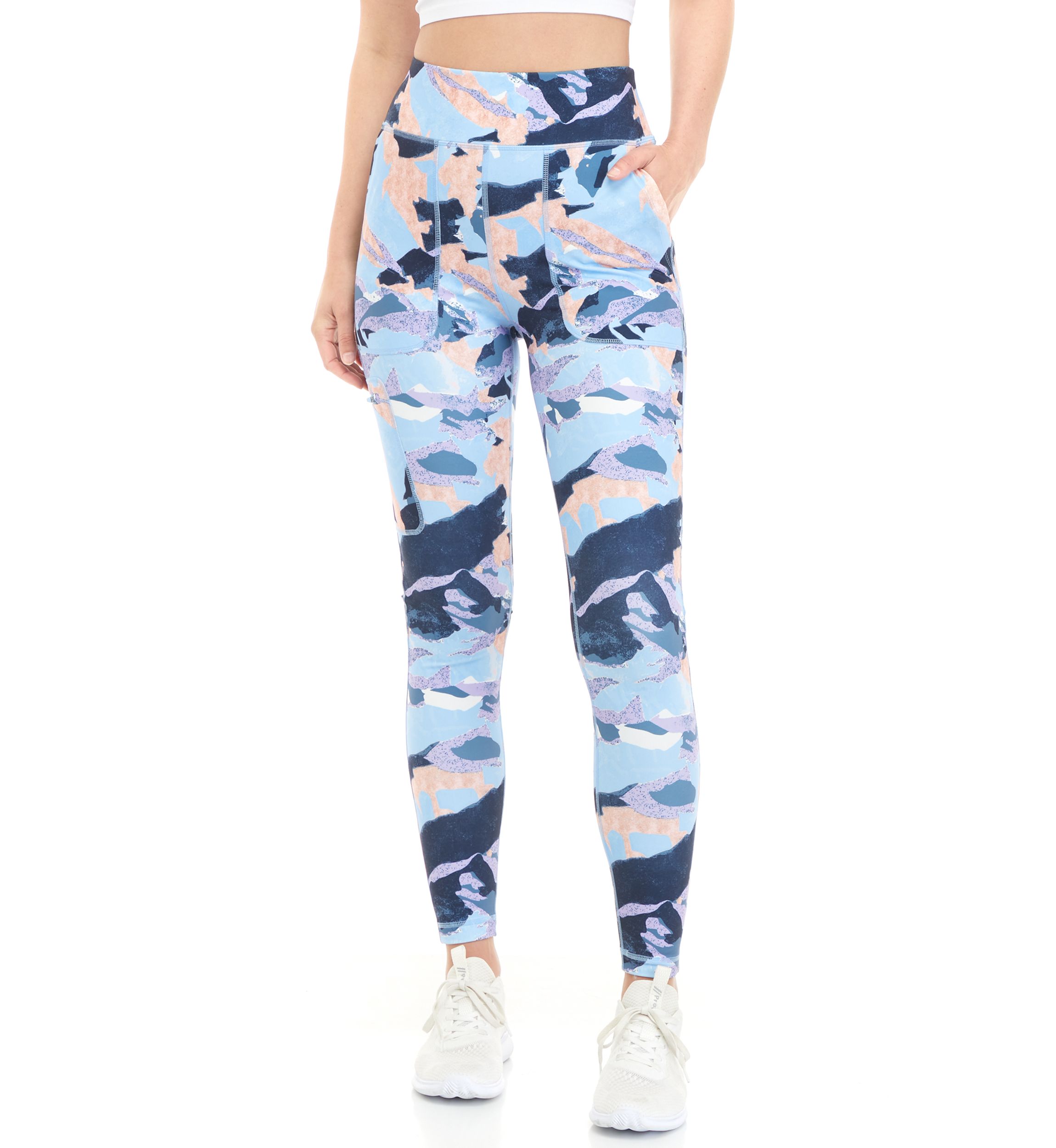 Womens Printed Cargo Leggings