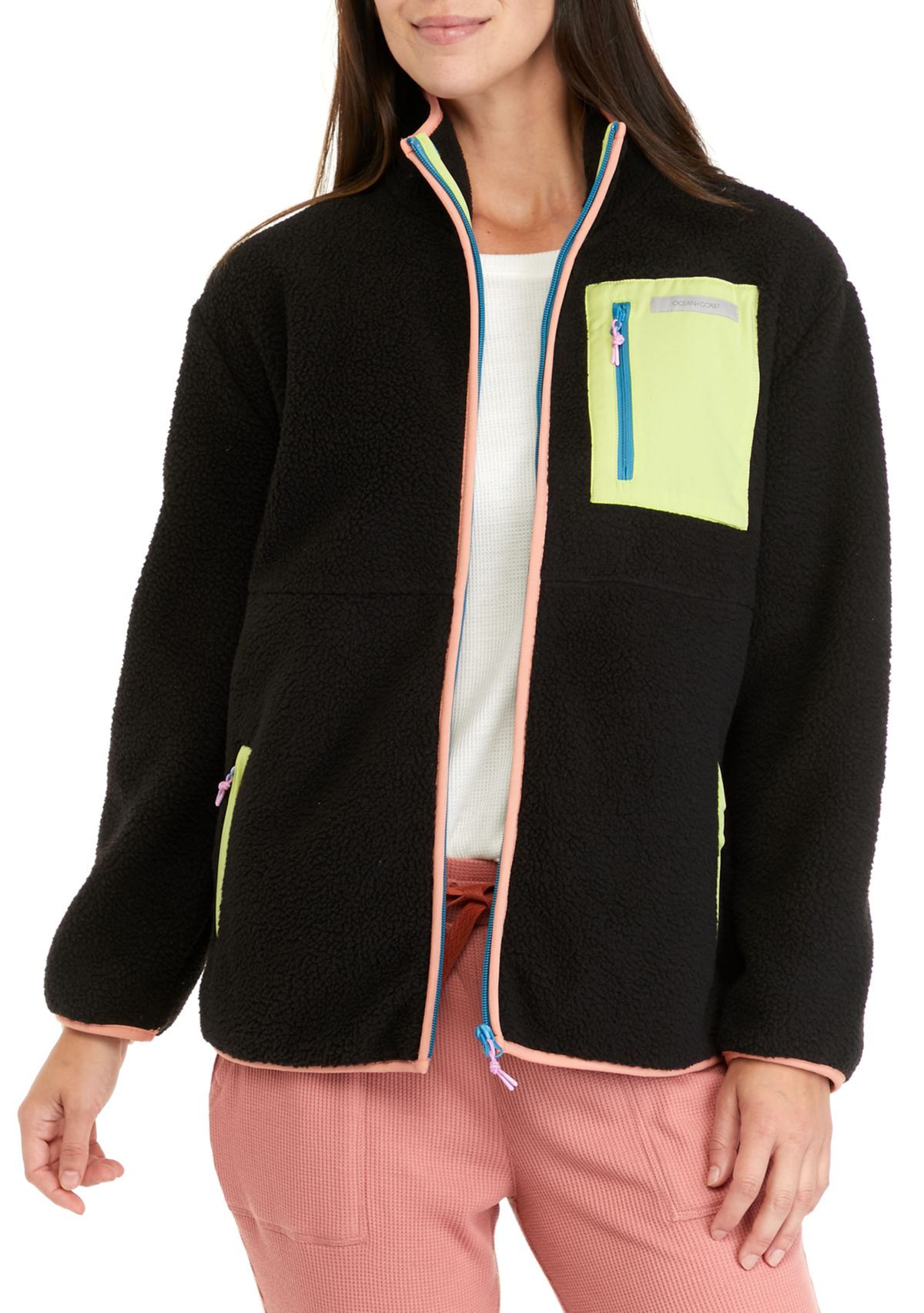 Womens Sherpa Full Zip Jacket