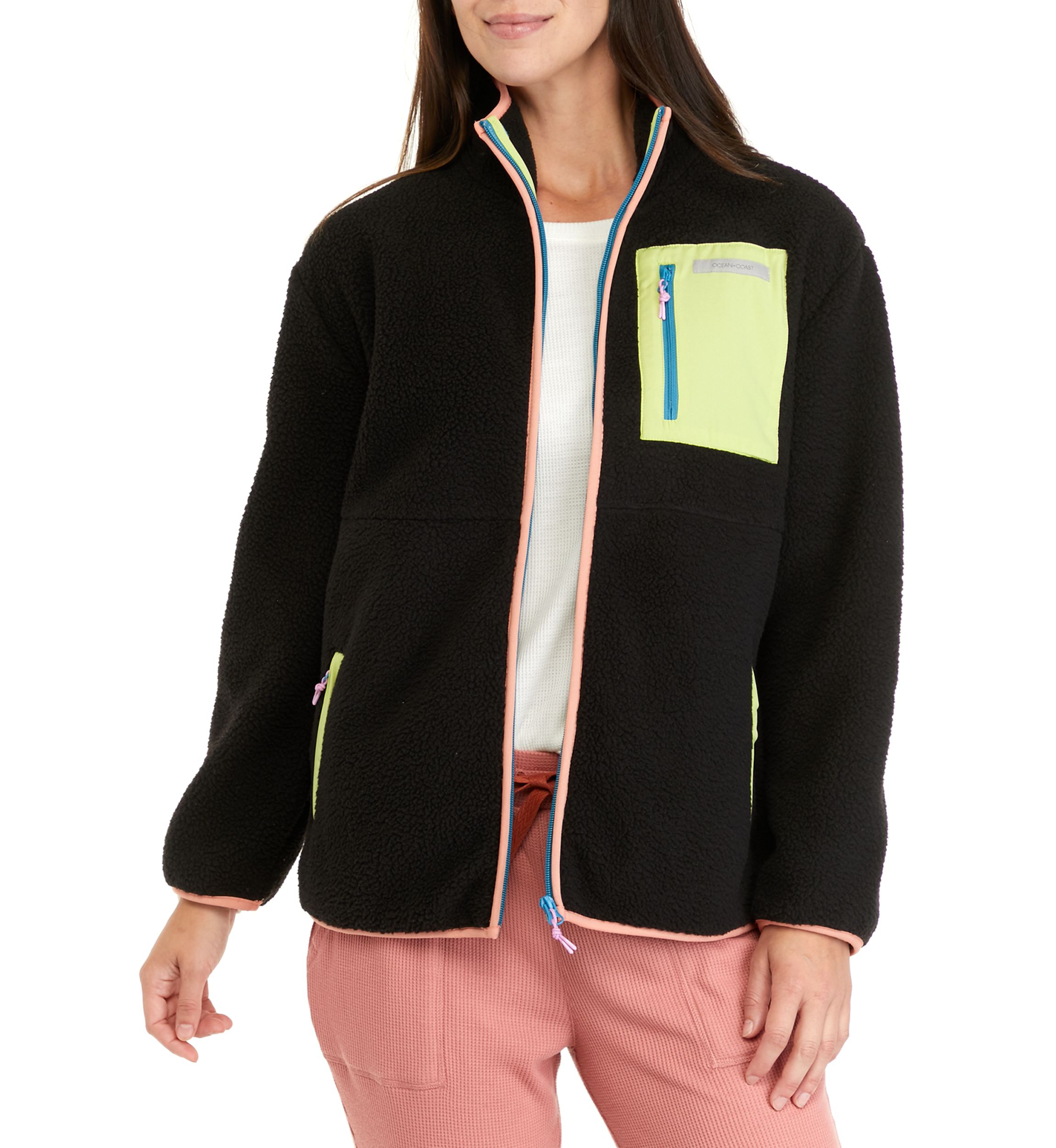Womens Sherpa Full Zip Jacket