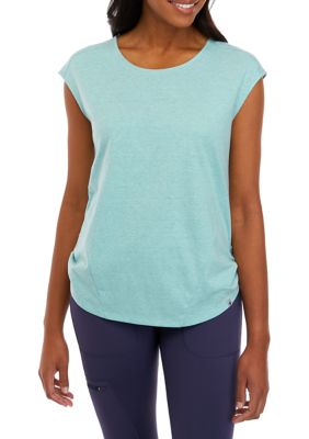 Zelos Womens T-Shirt Seafoam Green Short Sleeves Scoop Neck