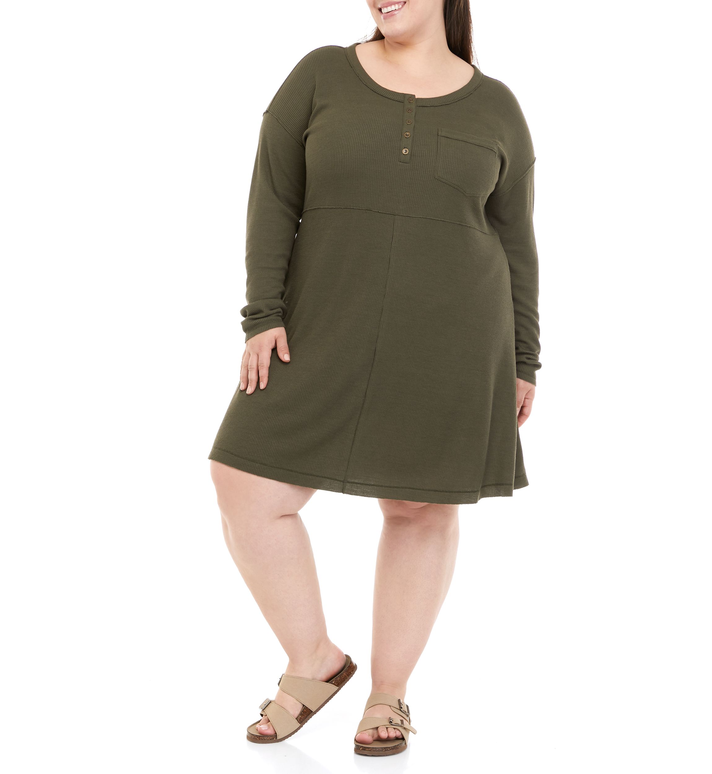 Plus Size Waffle Knit Dress