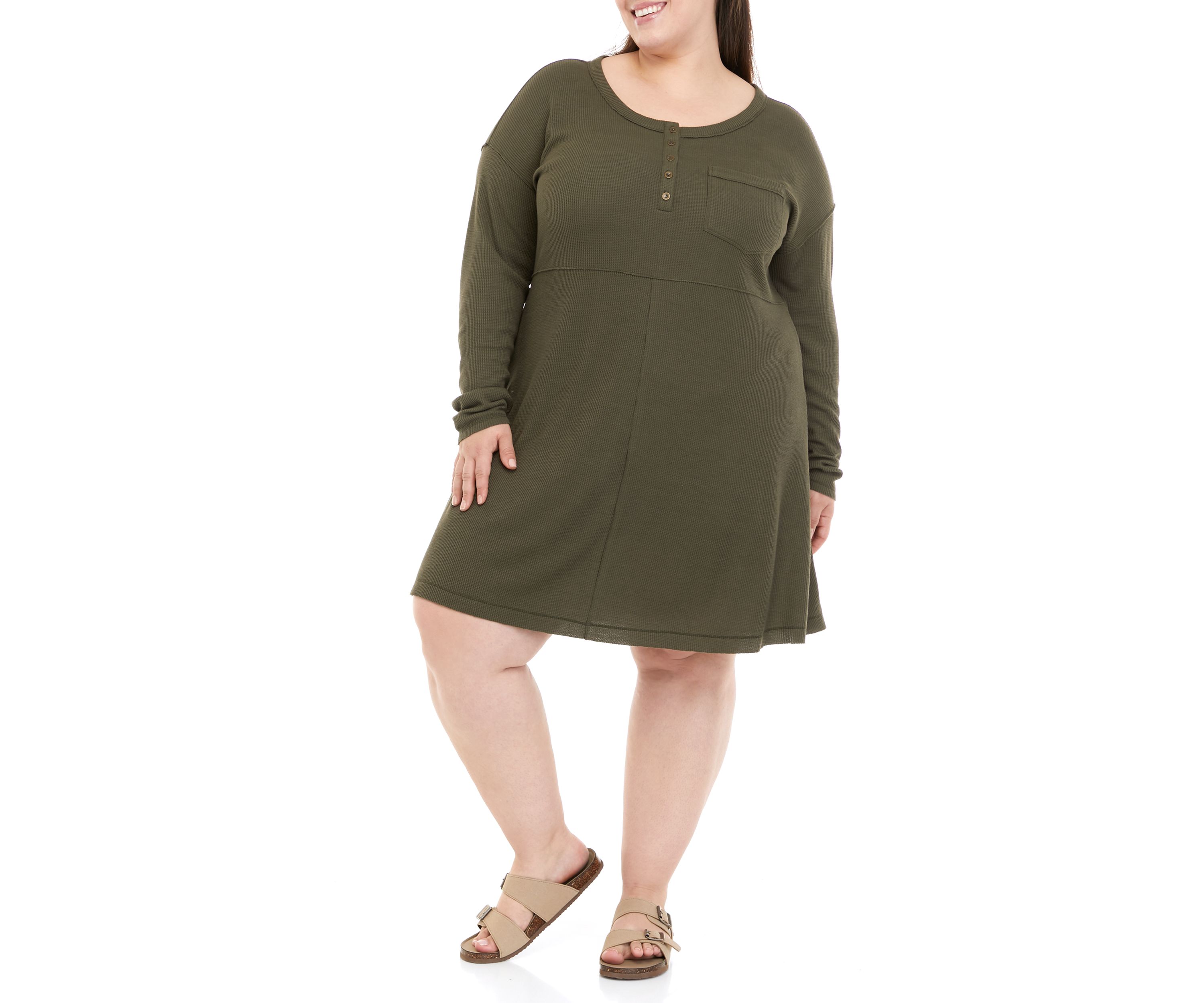 Plus Size Waffle Knit Dress