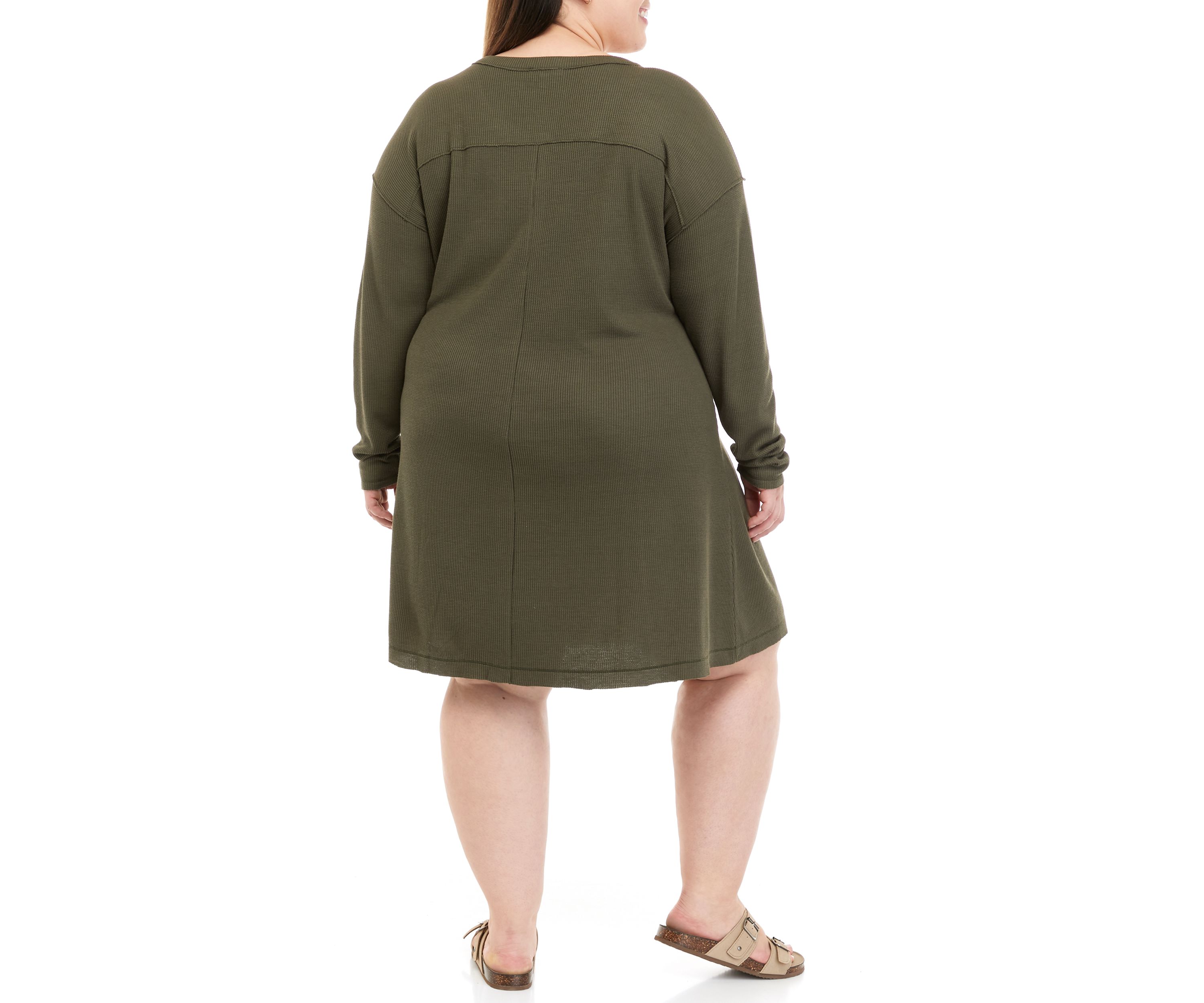 Plus Size Waffle Knit Dress