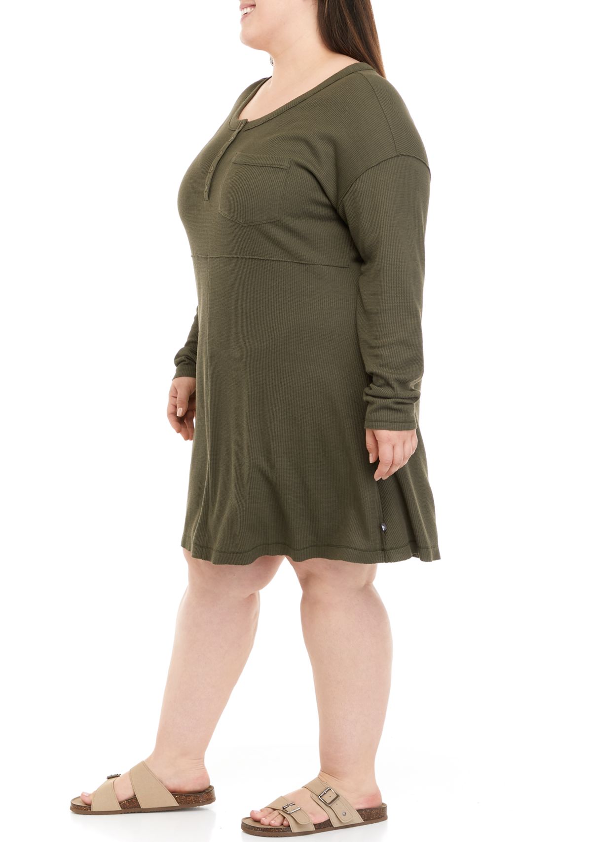 Plus Size Waffle Knit Dress
