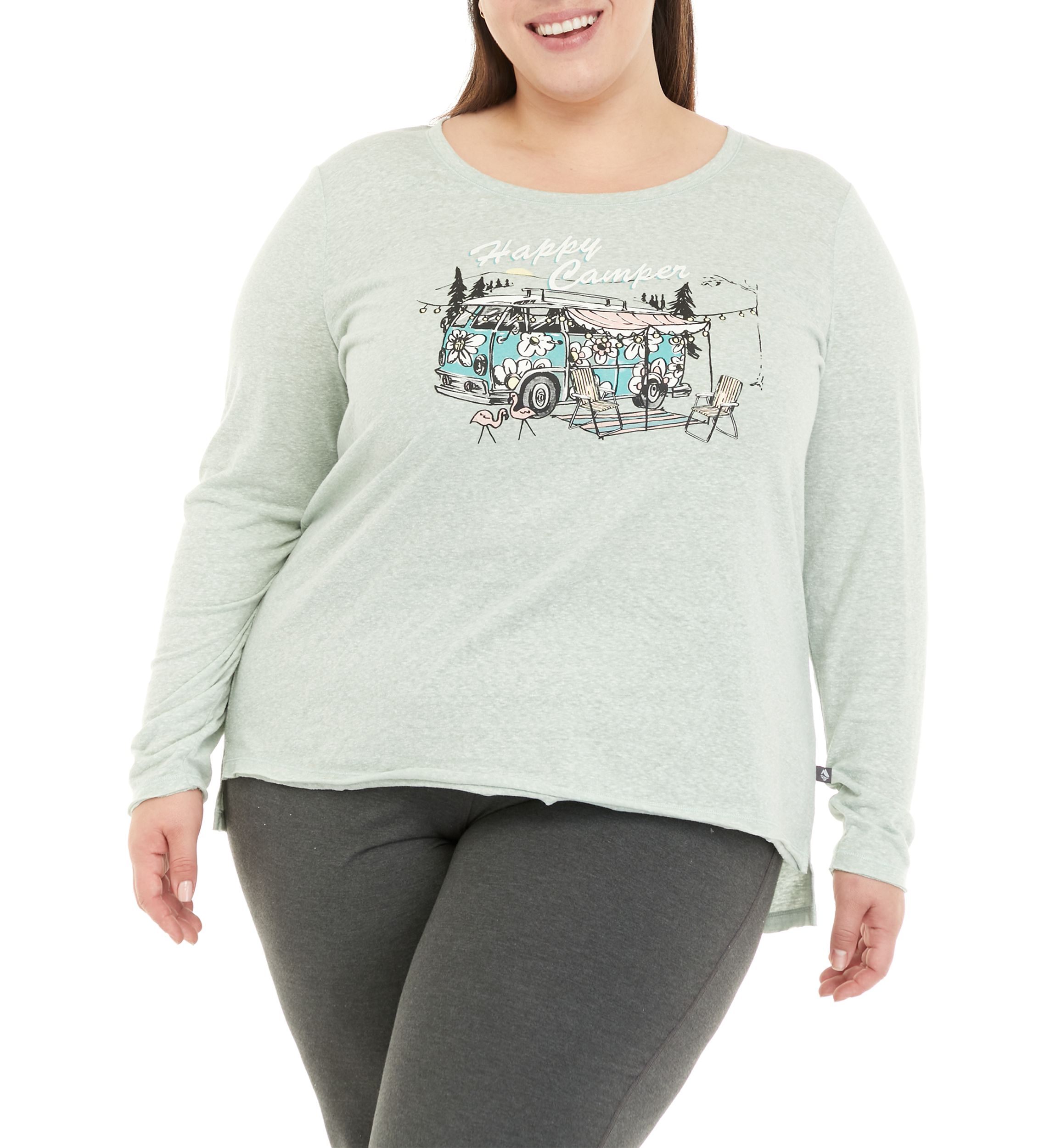 Plus Size Long Sleeve Graphic T-Shirt