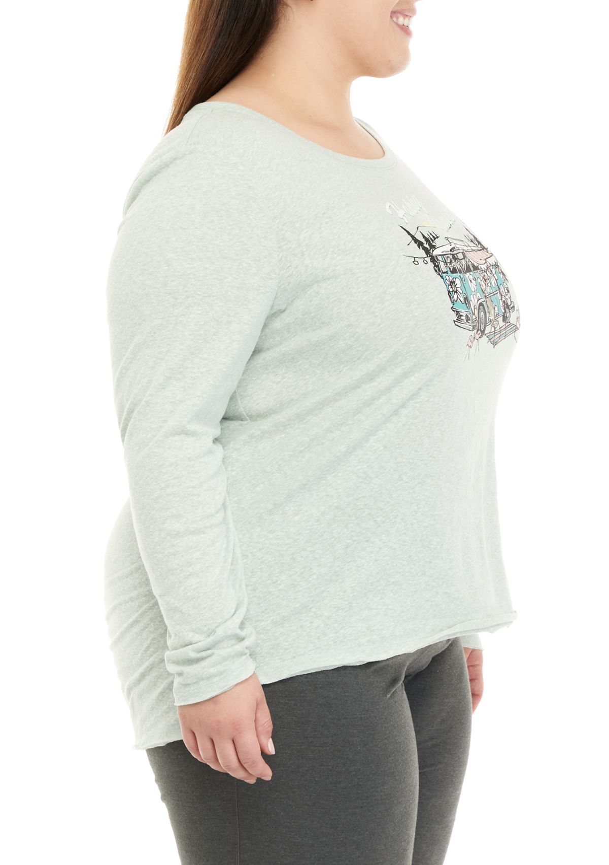 Plus Size Long Sleeve Graphic T-Shirt