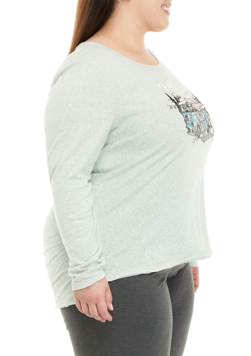 Plus Size Long Sleeve Graphic T-Shirt