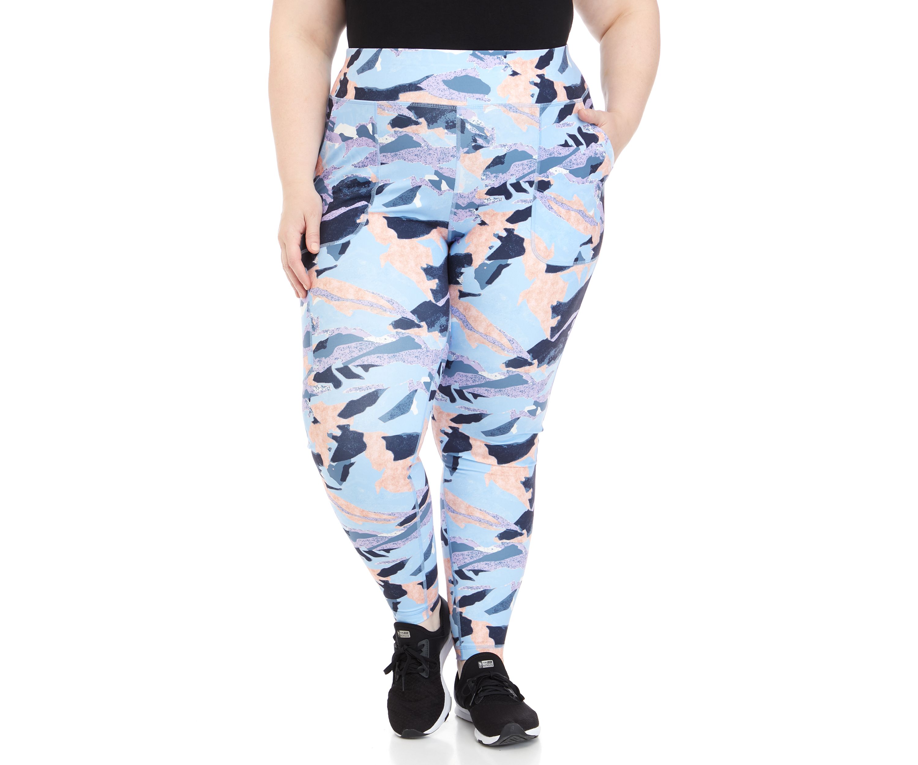 Plus Size Full Length Printed Cargo Leggings 