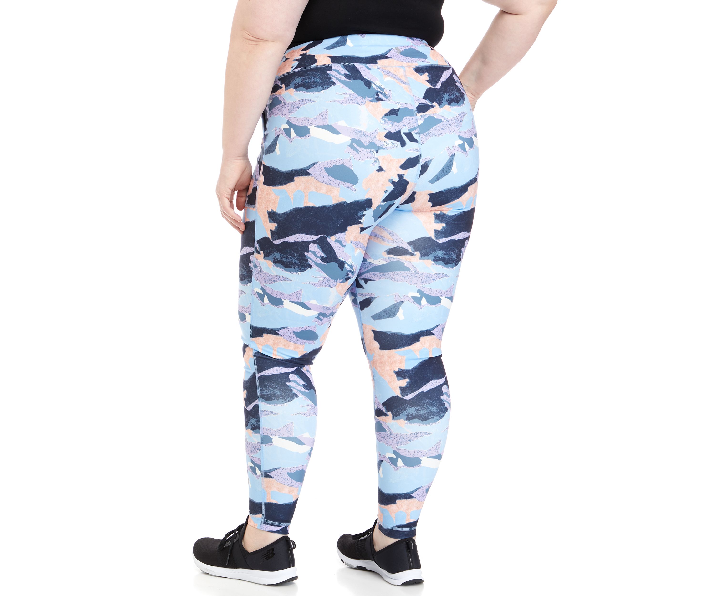 Plus Size Full Length Printed Cargo Leggings 