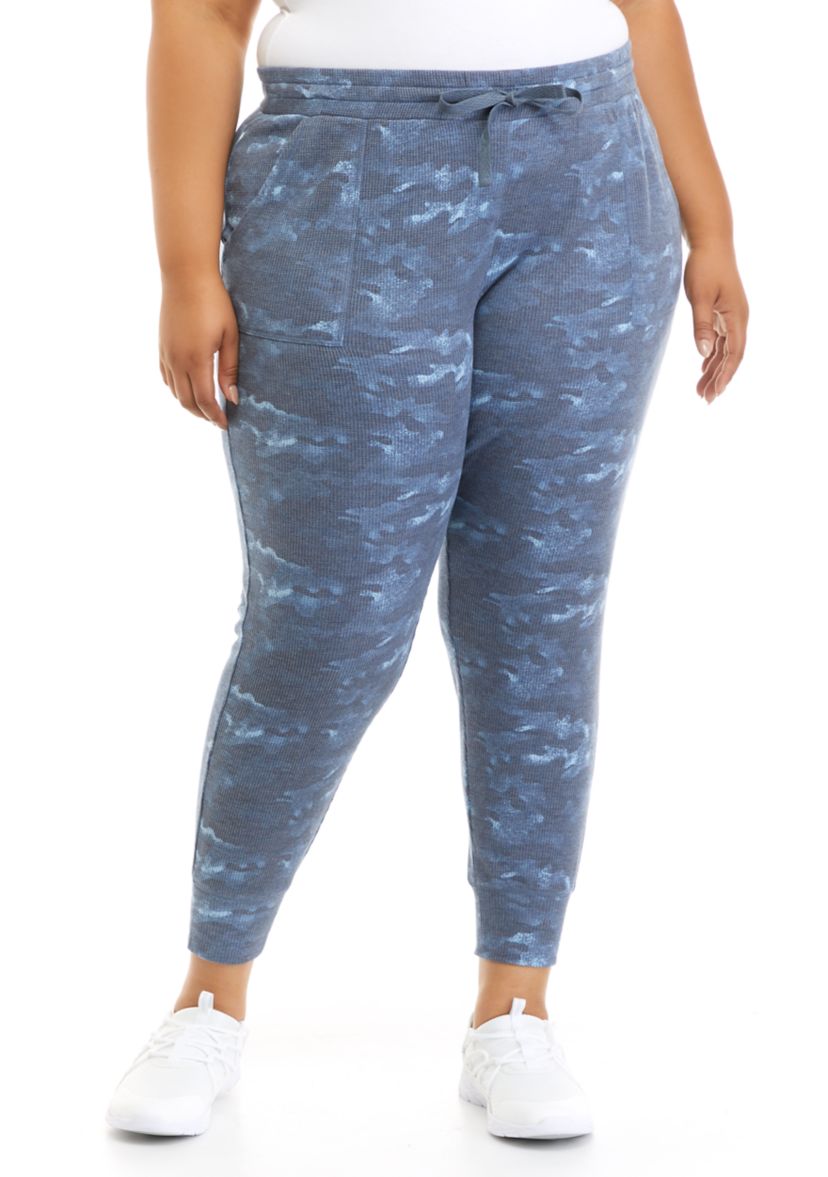 Plus Size Camo Print Joggers