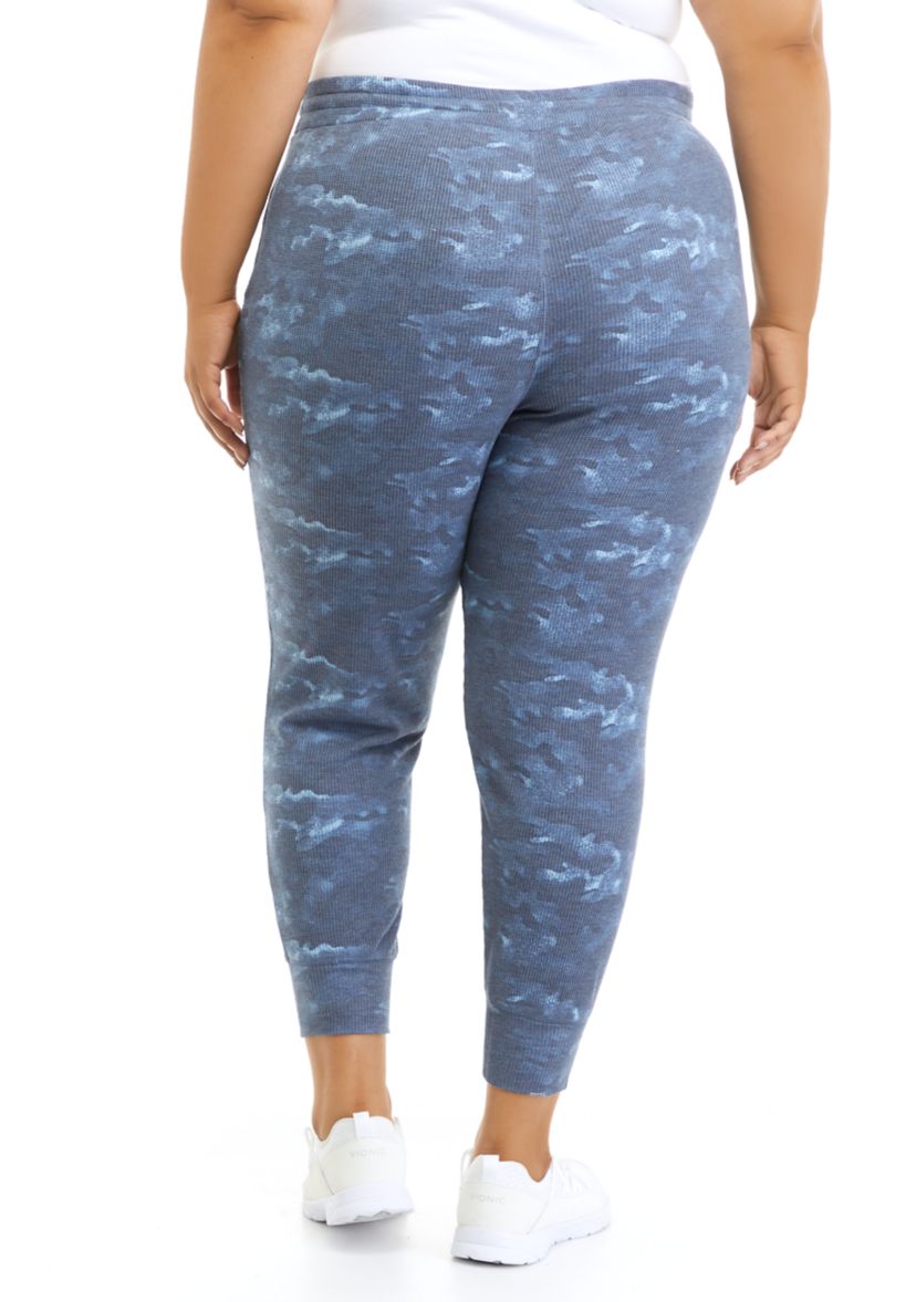 Plus Size Camo Print Joggers