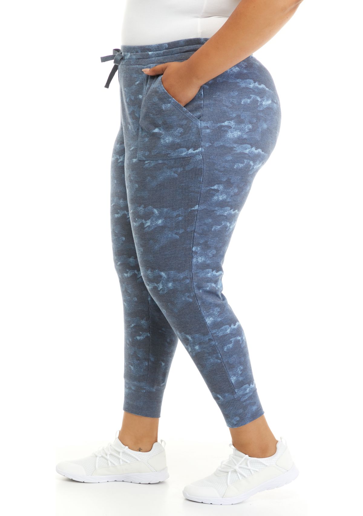 Plus Size Camo Print Joggers