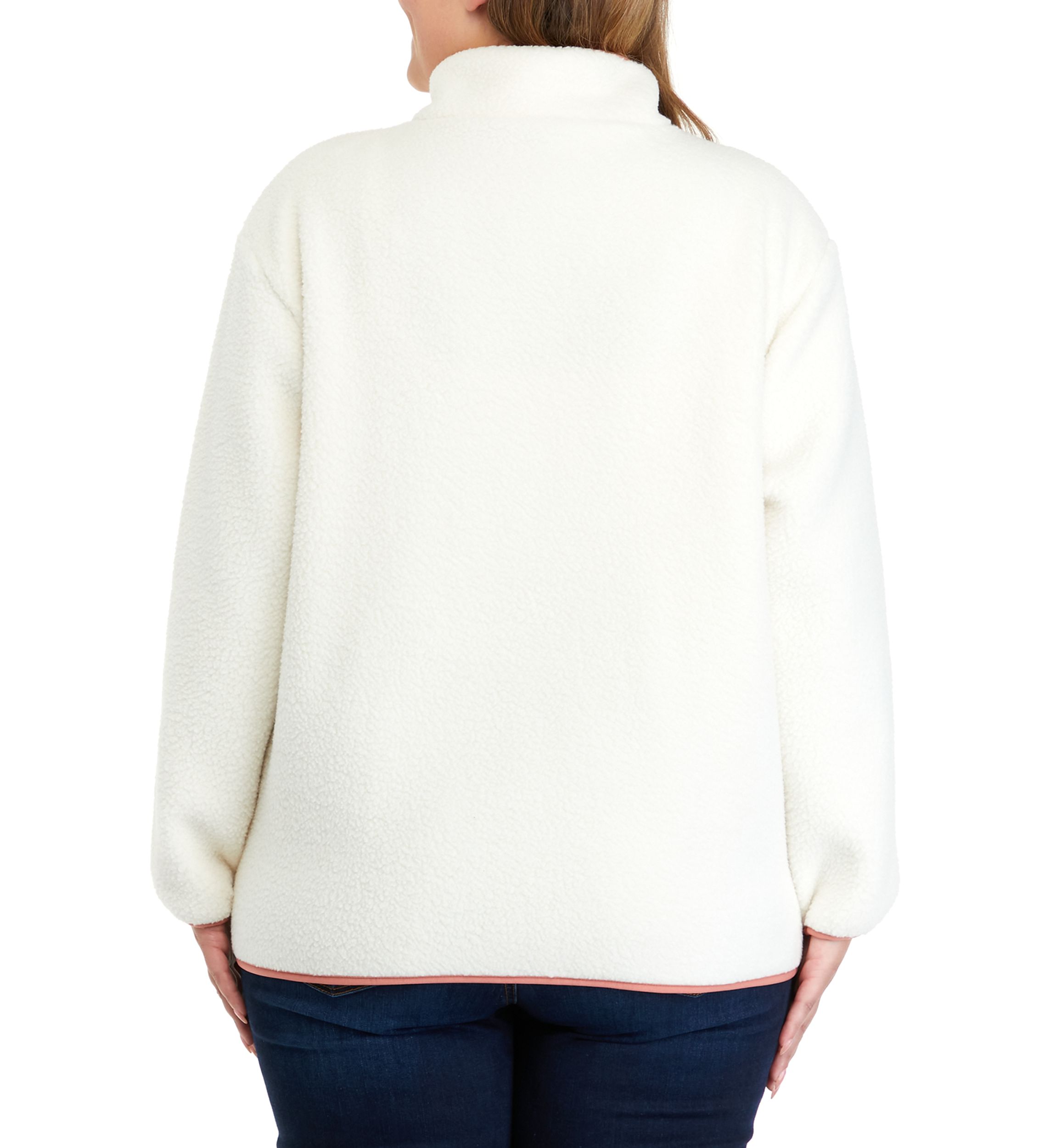 Plus Size Sherpa Full Zip Jacket