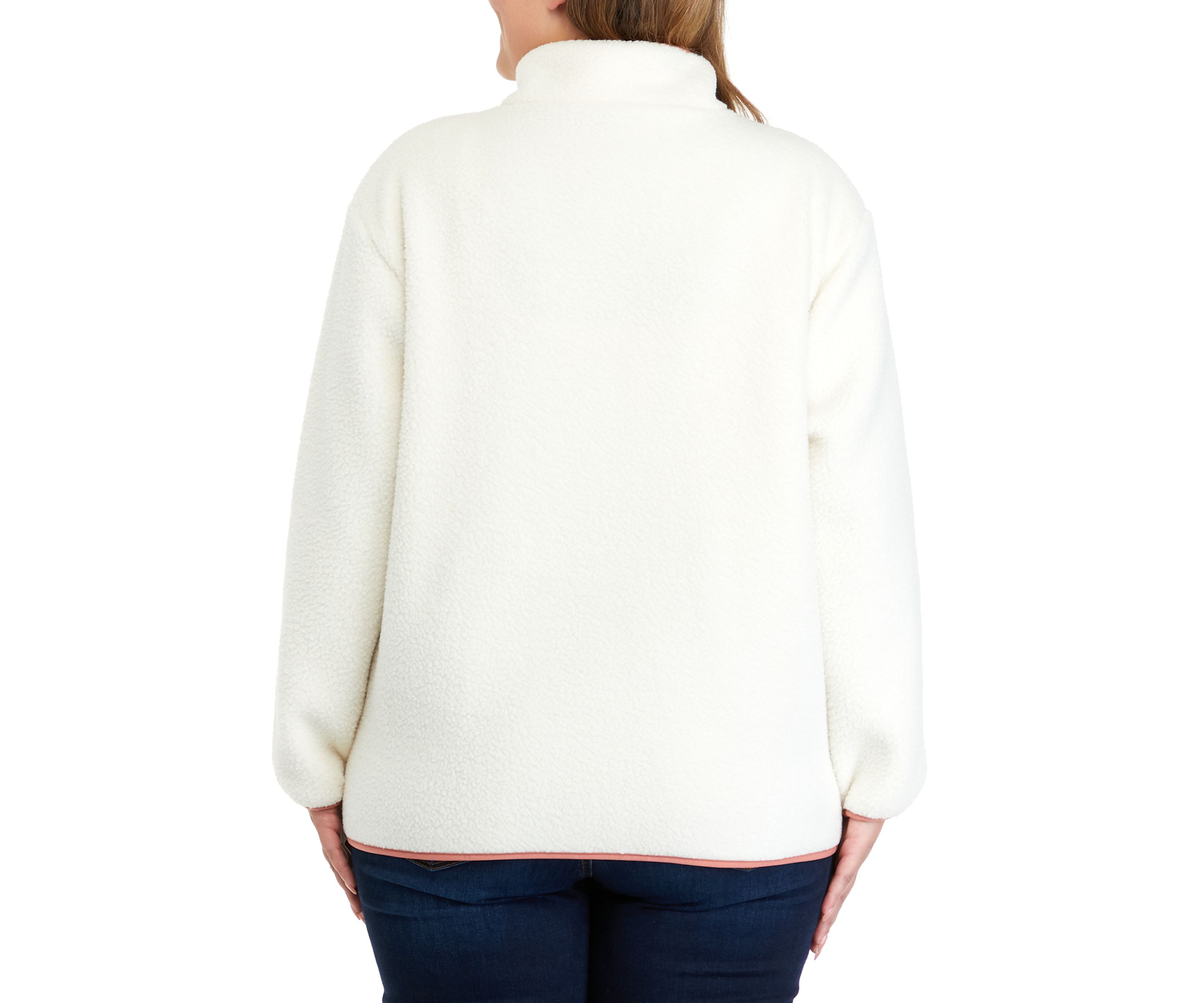 Plus Size Sherpa Full Zip Jacket