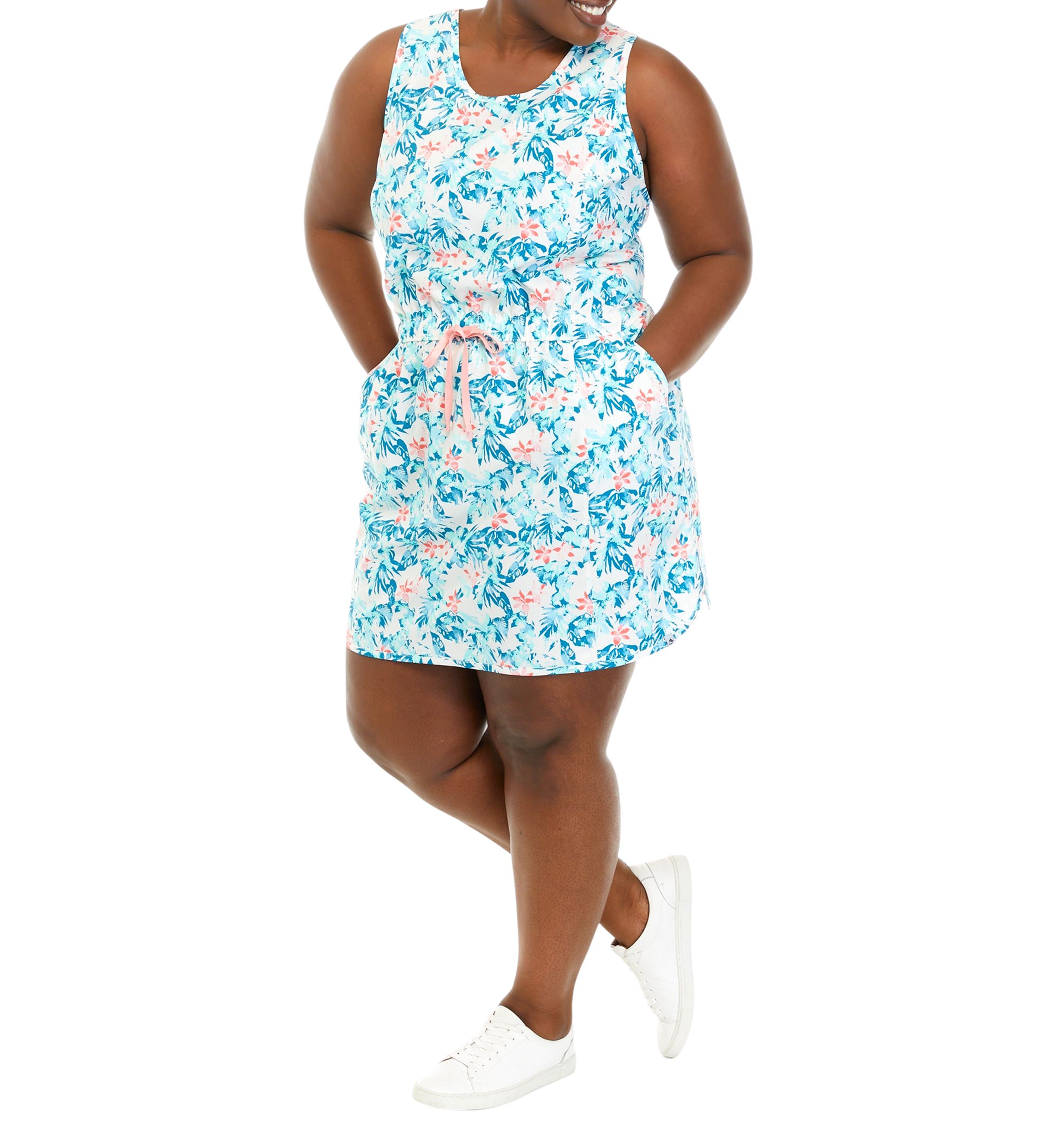 Stretch Woven Tank Dress 