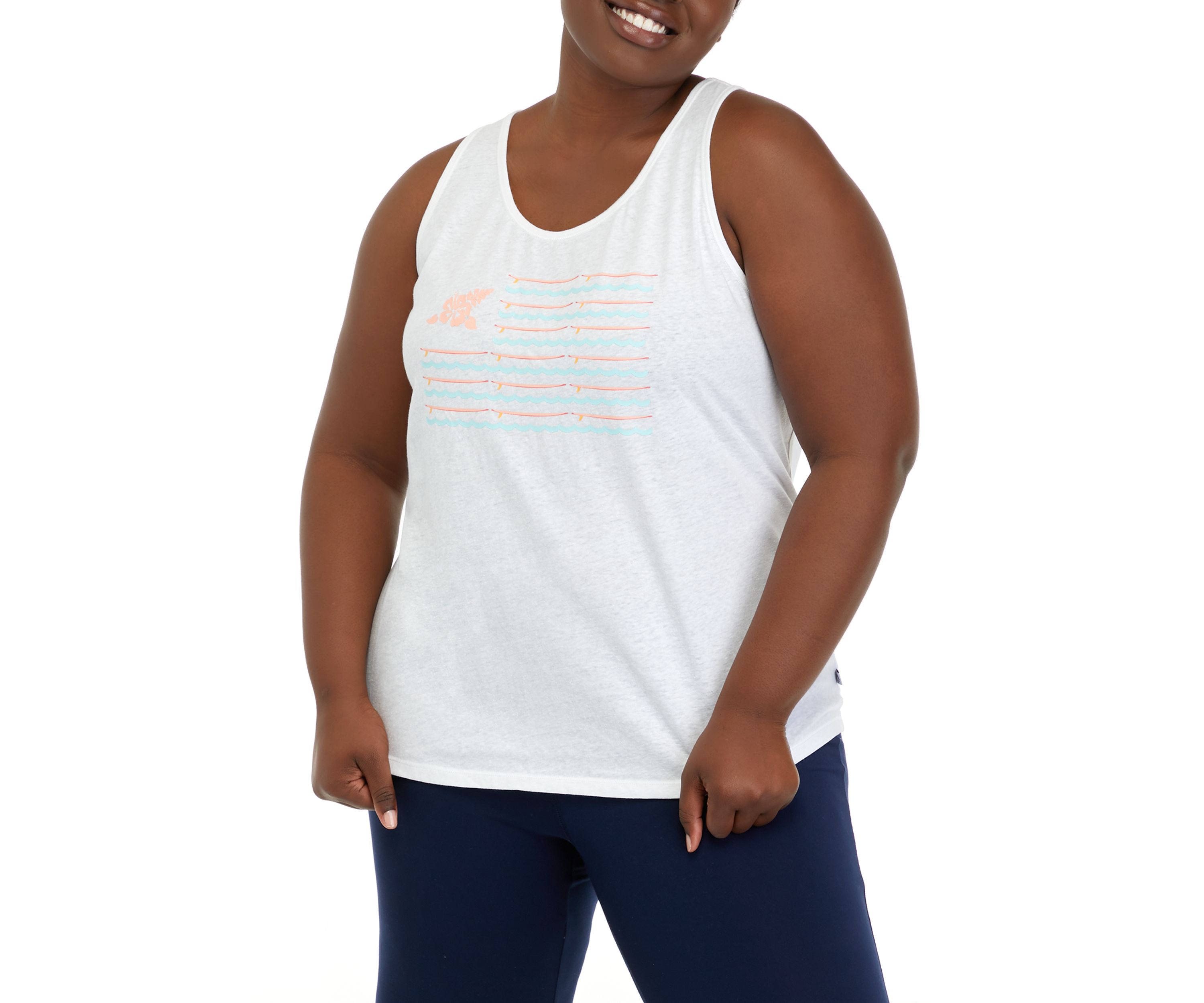 Plus Size Racerback Graphic Tank 