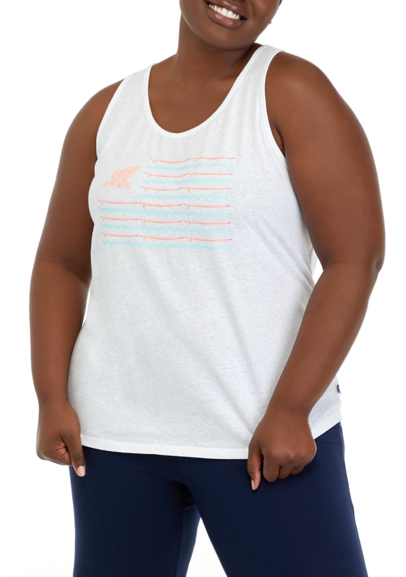 Plus Size Racerback Graphic Tank 
