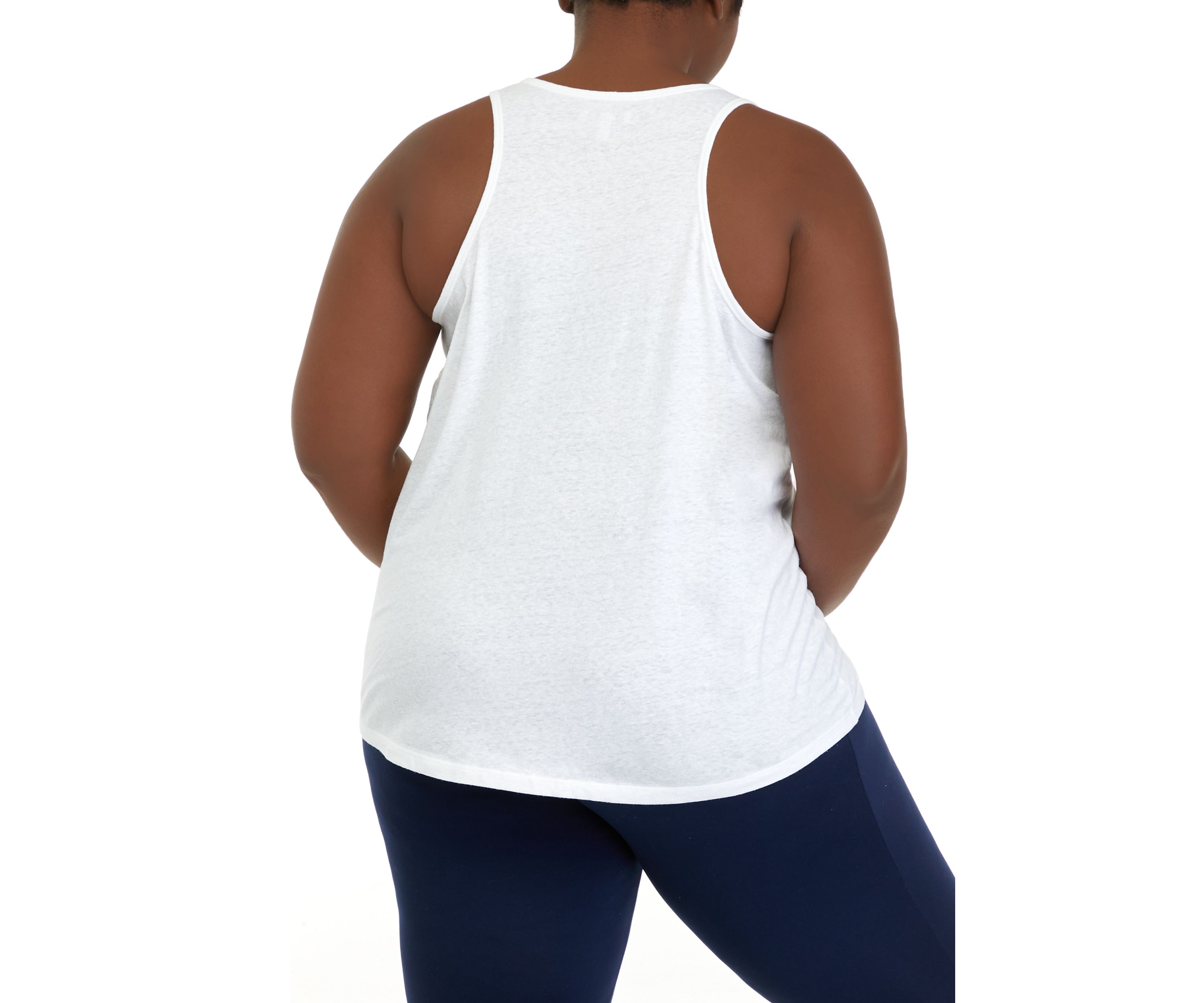 Plus Size Racerback Graphic Tank 