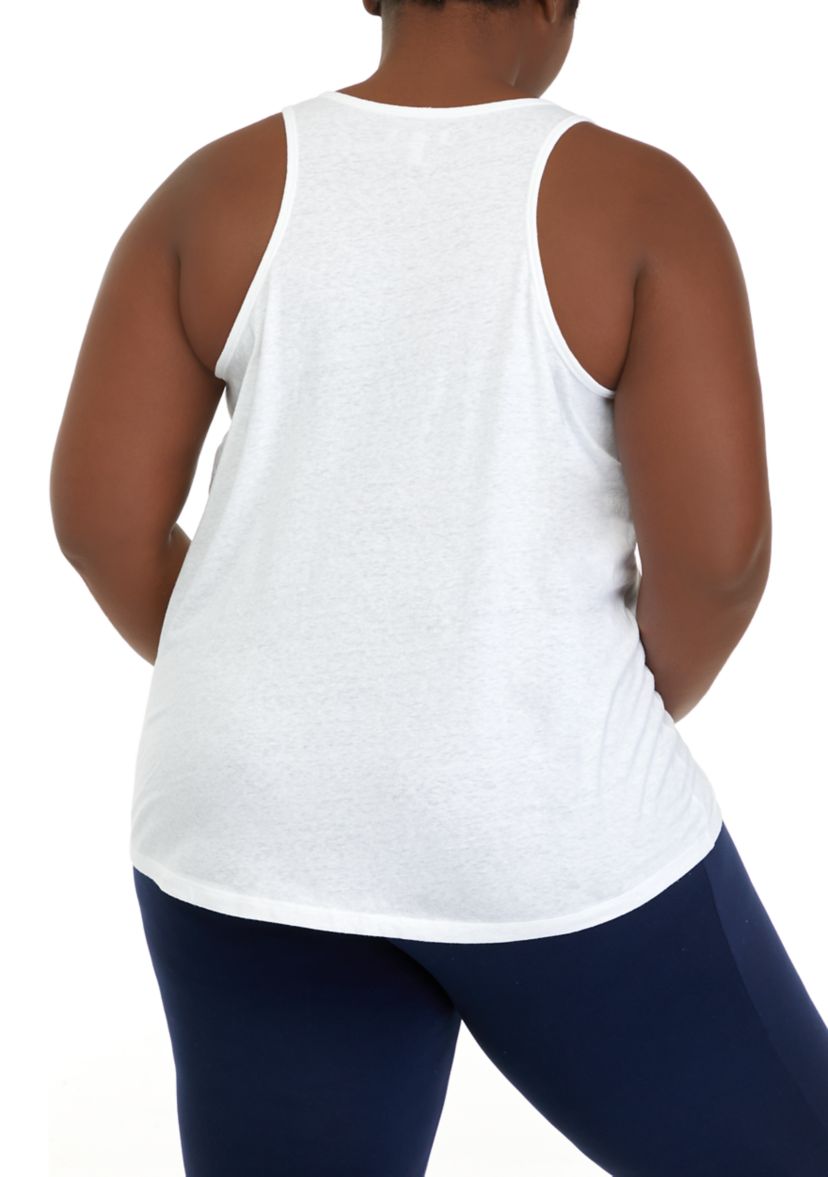 Plus Size Racerback Graphic Tank 