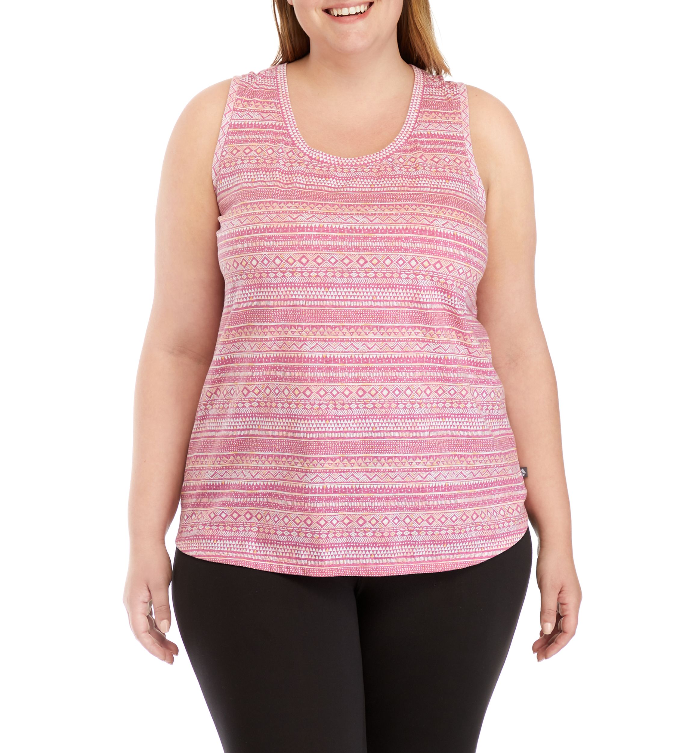 Plus Size Racerback Pleat Tank