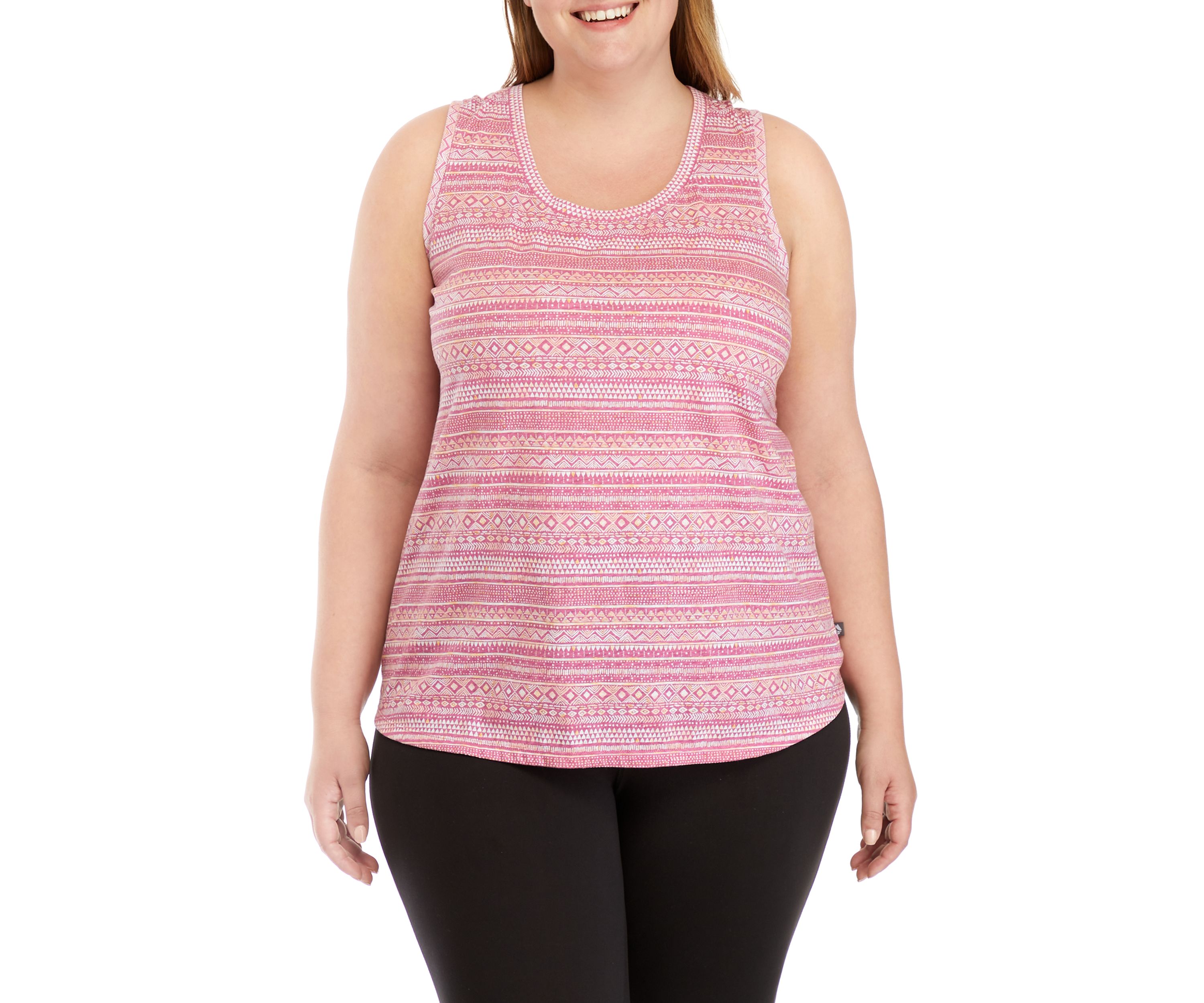 Plus Size Racerback Pleat Tank