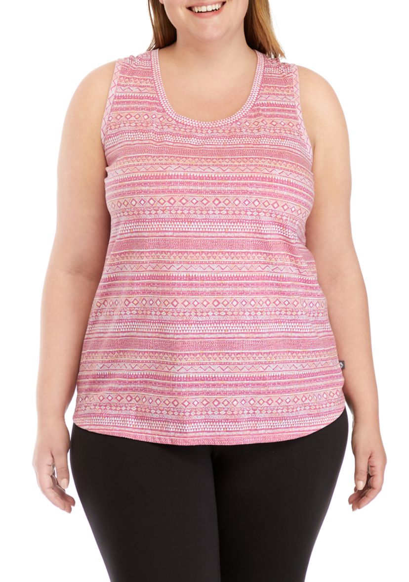 Plus Size Racerback Pleat Tank