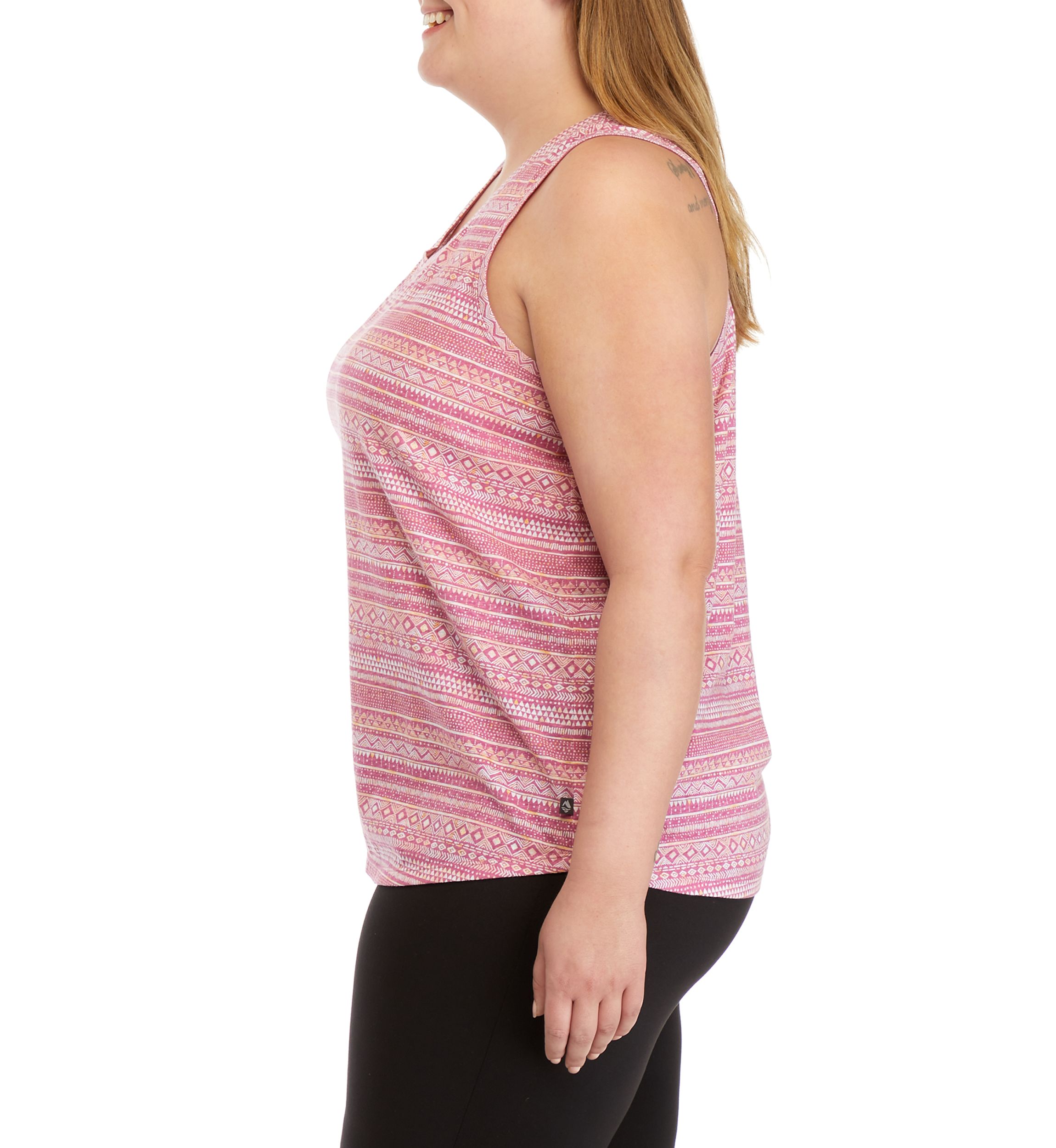 Plus Size Racerback Pleat Tank
