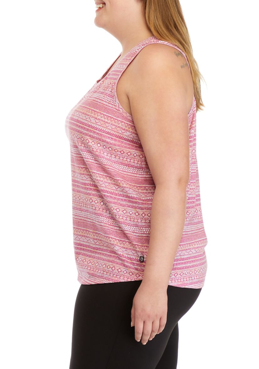 Plus Size Racerback Pleat Tank