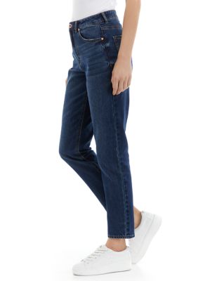 Women's Destructed Curvy Mom Jeans