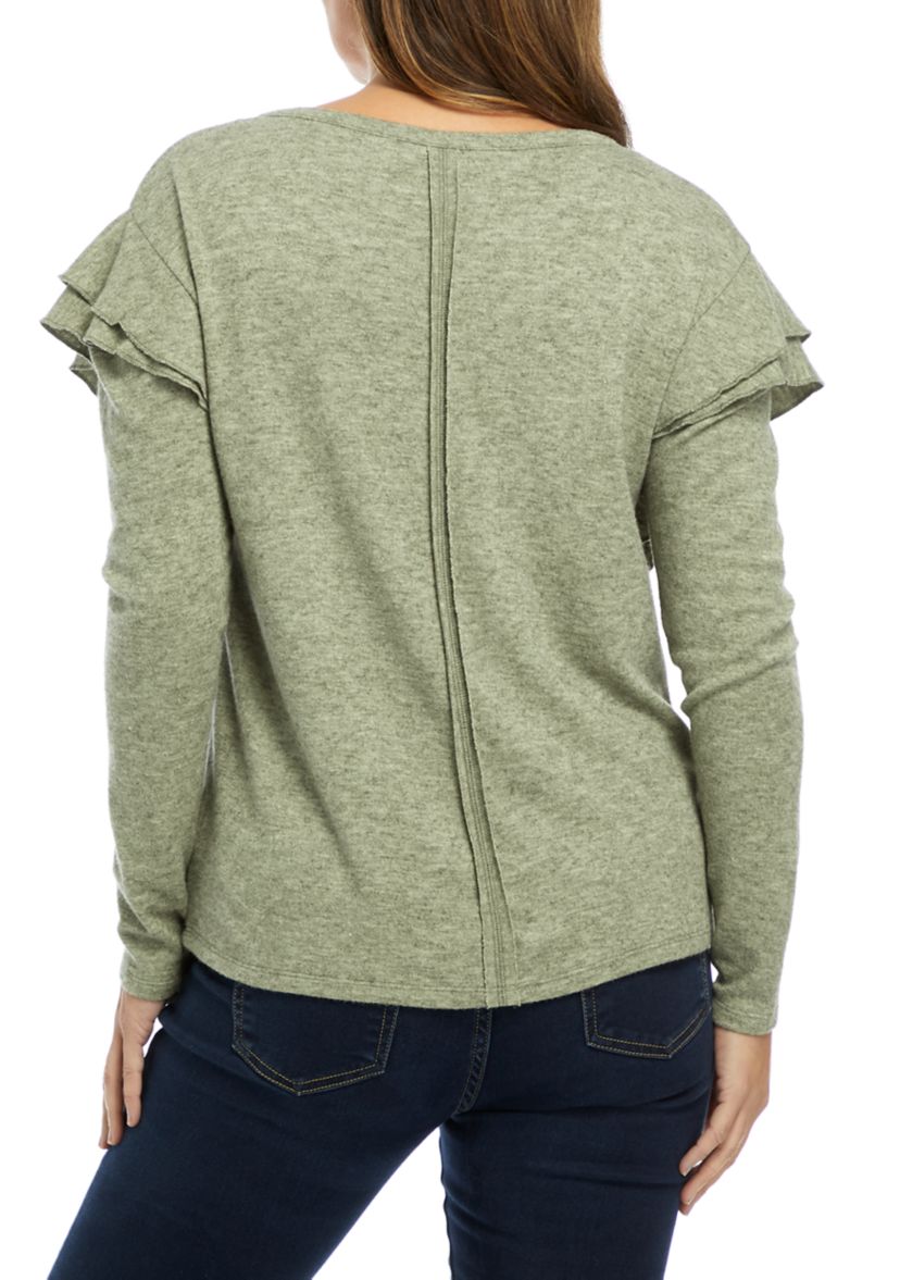 Ruffled Long Sleeve Top 