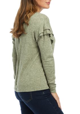 Ruffled Long Sleeve Top